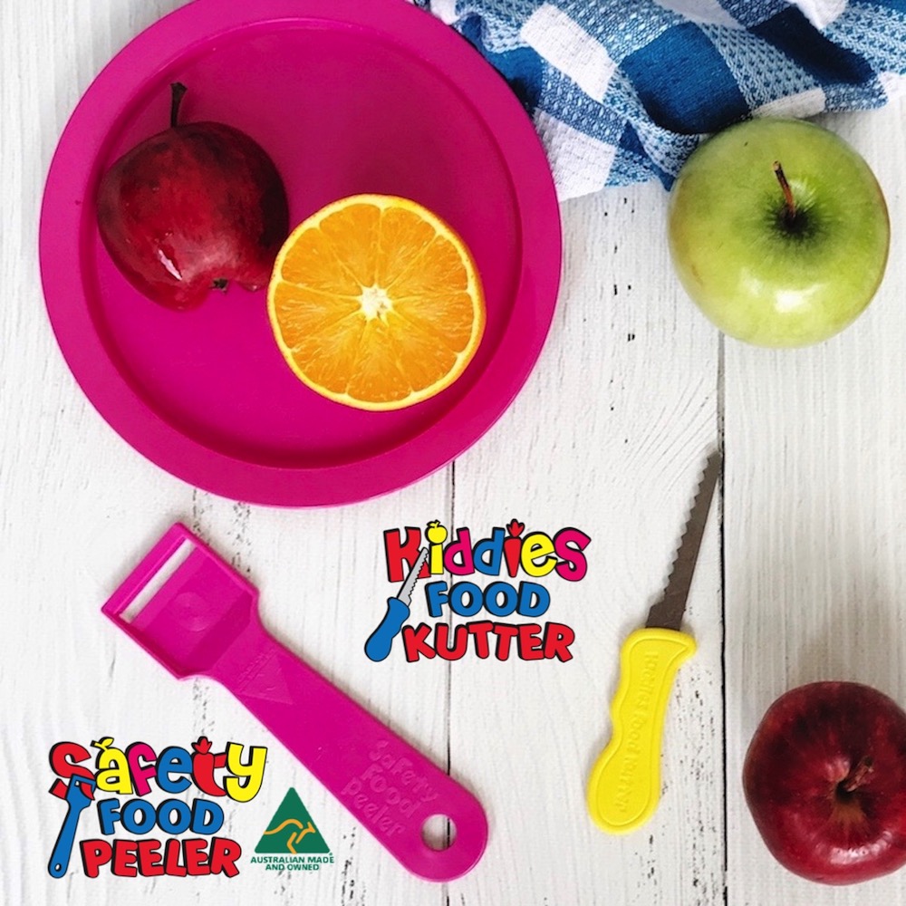 Kiddies food cutter and safety food peeler