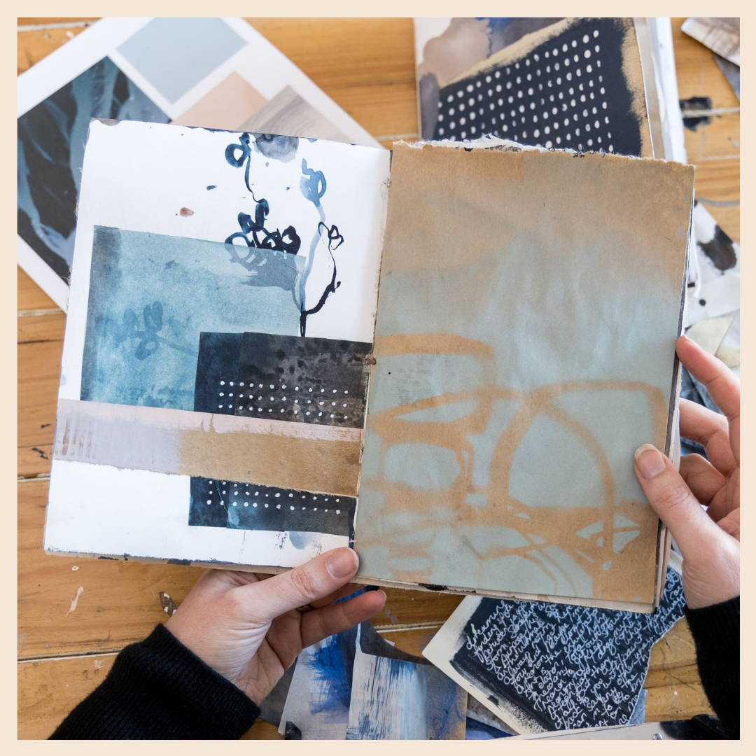 SKETCHBOOK TOUR / Packed with abstracts, mixed media layering, and more! —  LAURA HORN ART