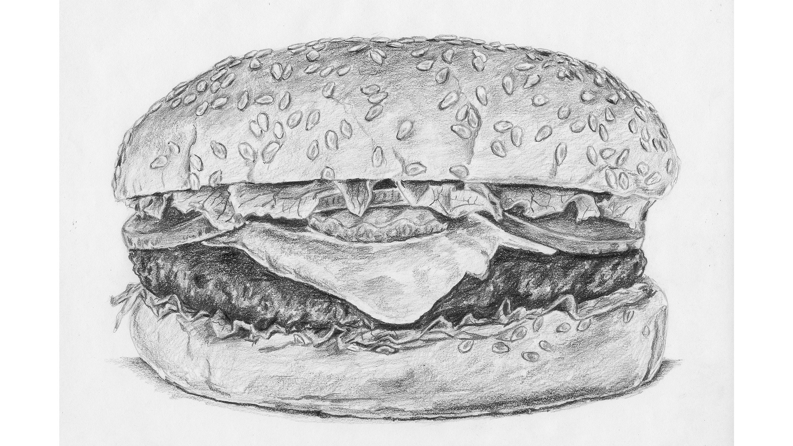 hamburger drawing