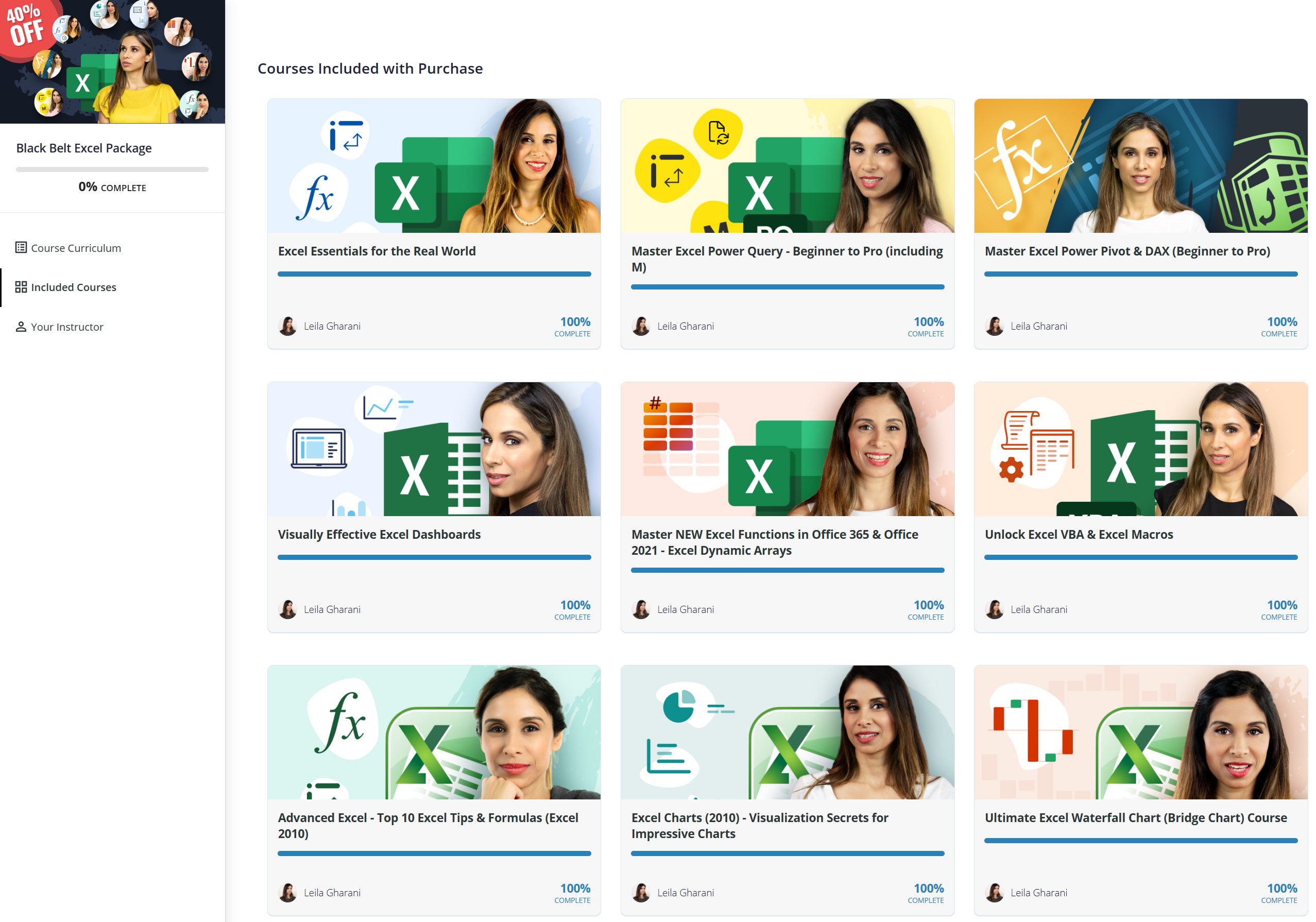 Complete Excel Course Package from XelPlus
