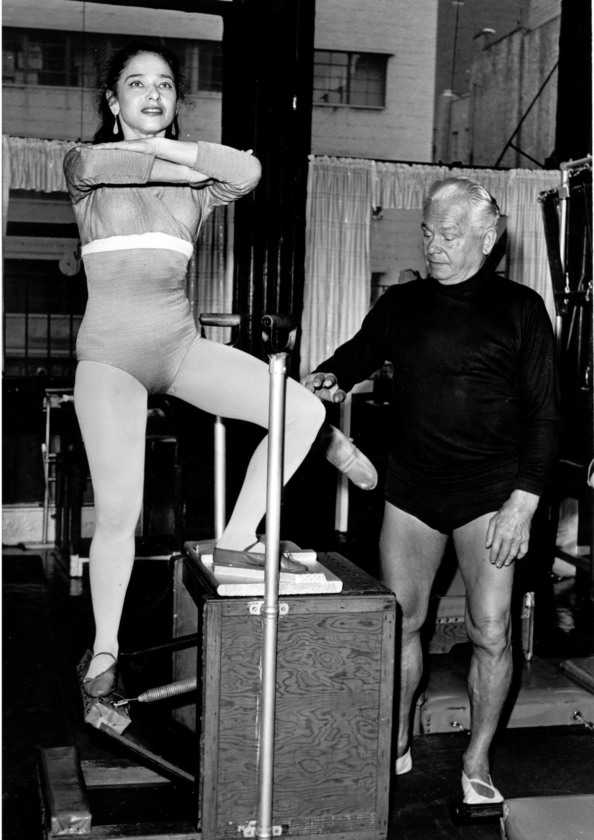 Eve Gentry with Joseph H. Pilates -  1957