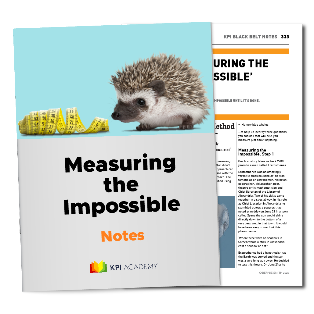 Image showing course notes for measuring the impossible