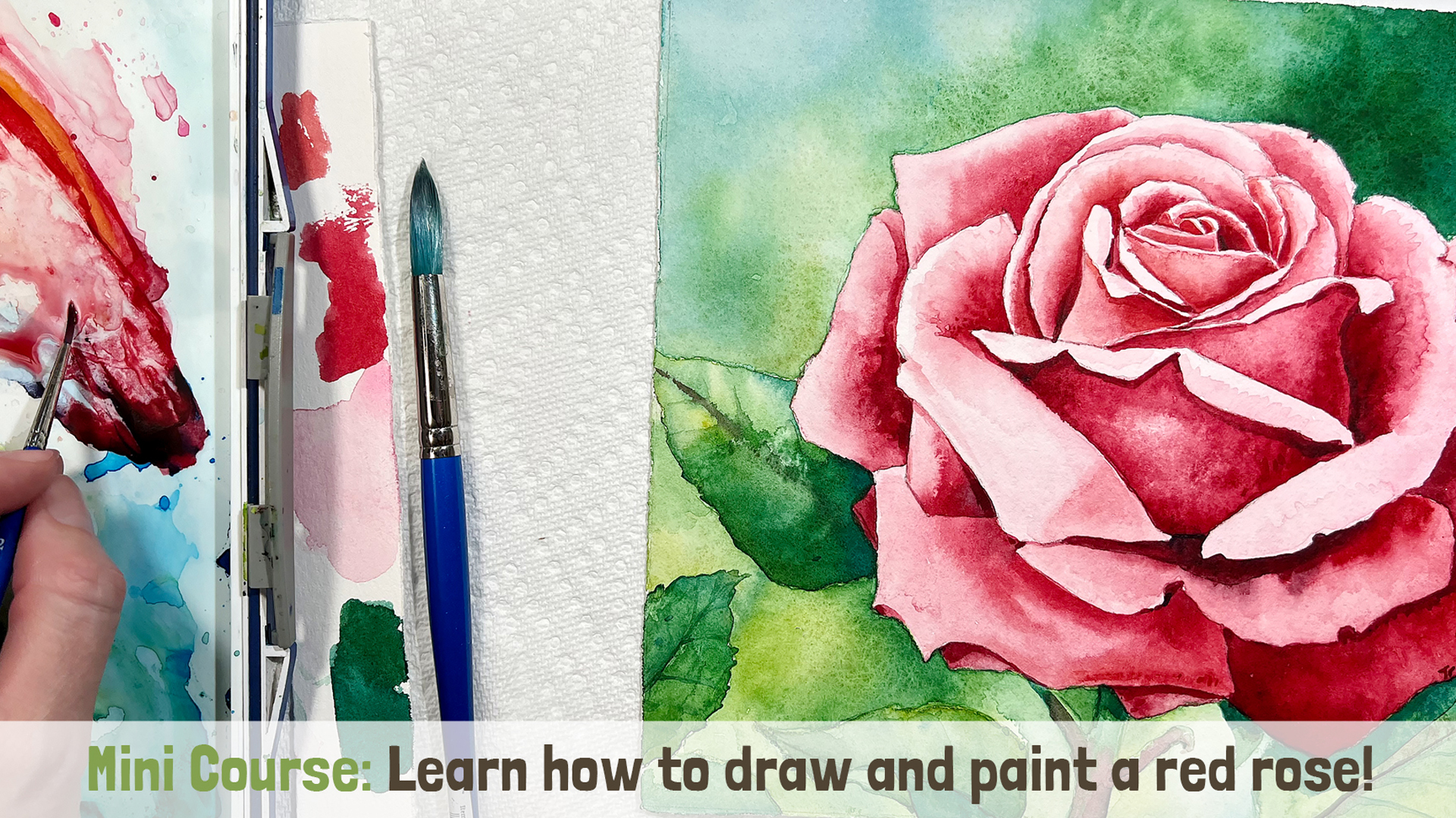 How to Paint a Rose with Watercolors