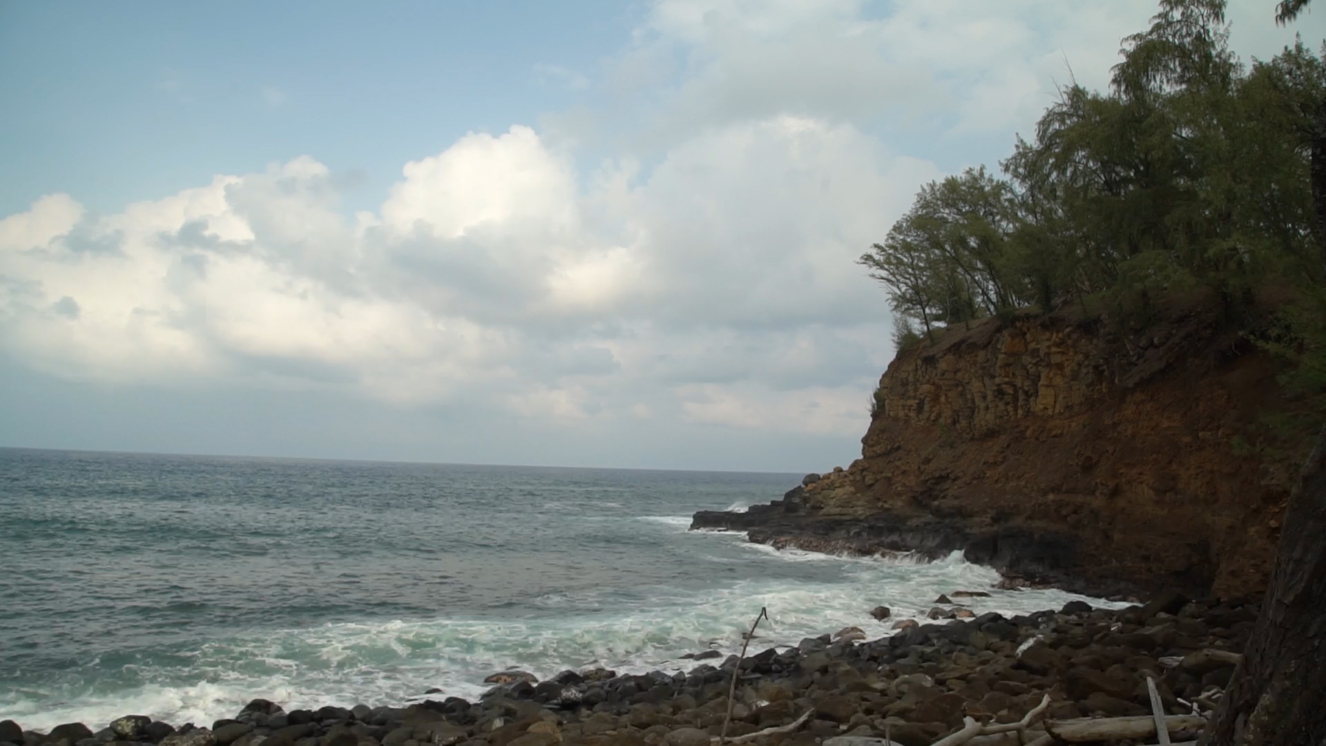 A cove at the shoreline