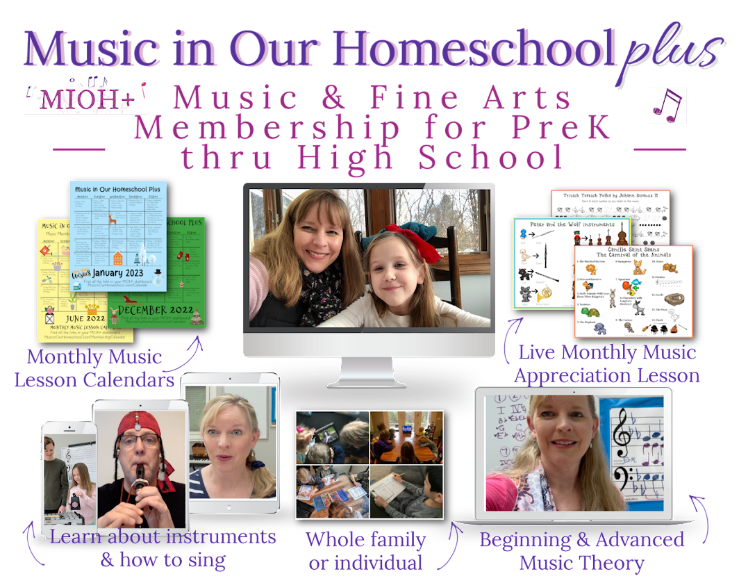 Gena Mayo teaching music note names in Music in Our Homeschool Plus, the music and fine arts membership for preschool through high school