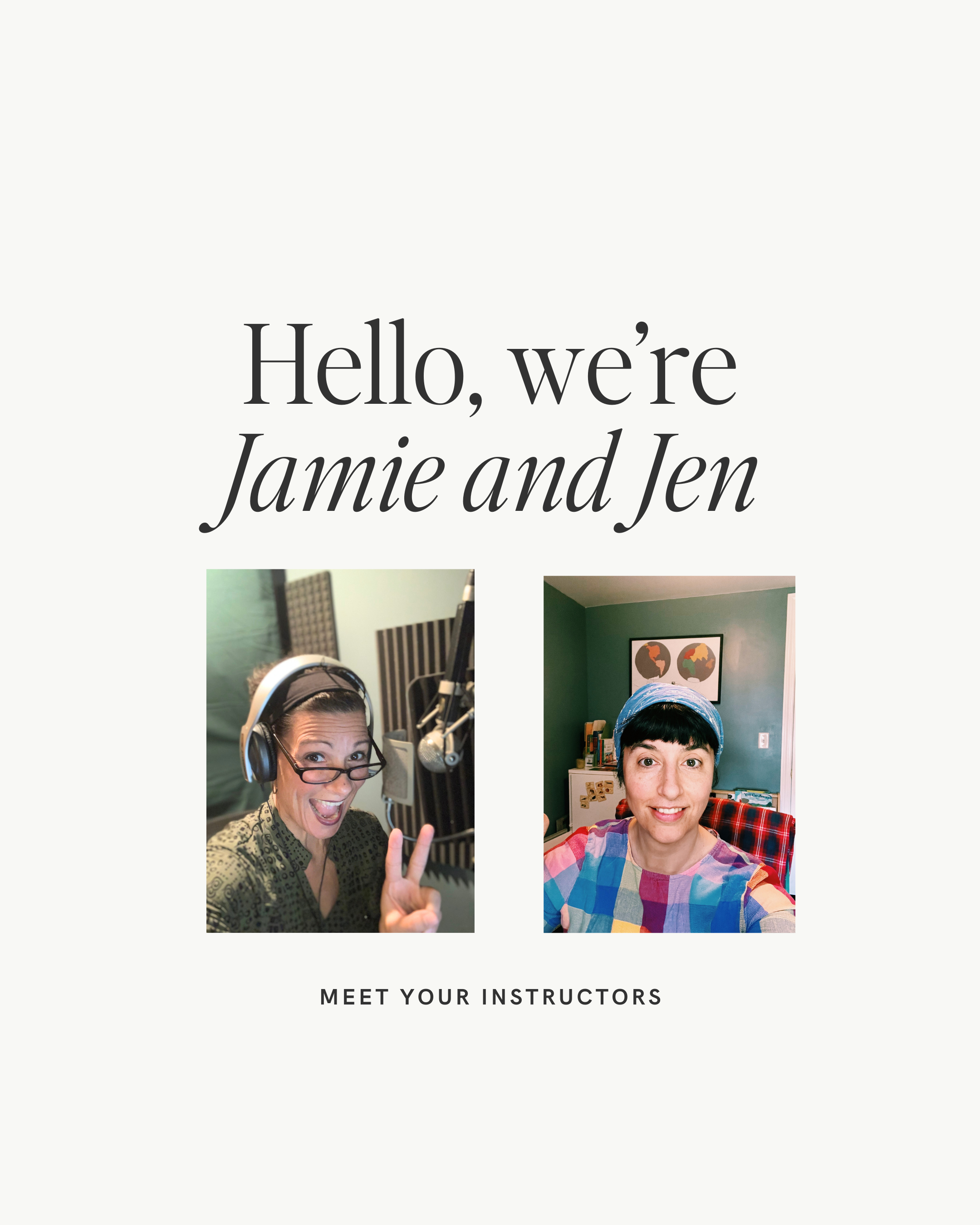 Jamie and Jen bio photos