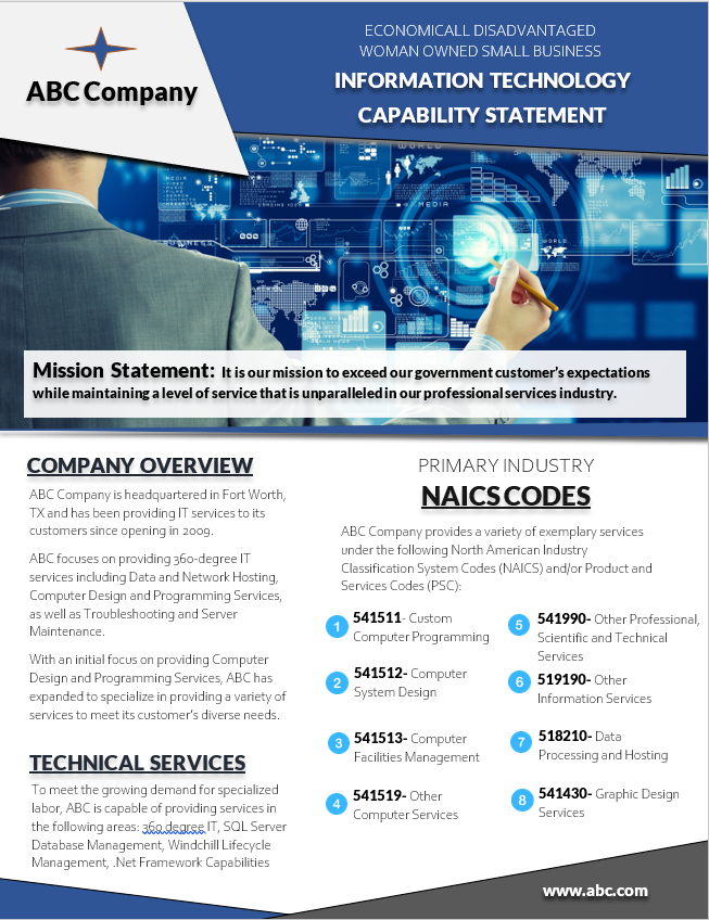 Information Technology Capability Statement GovKidMethod com