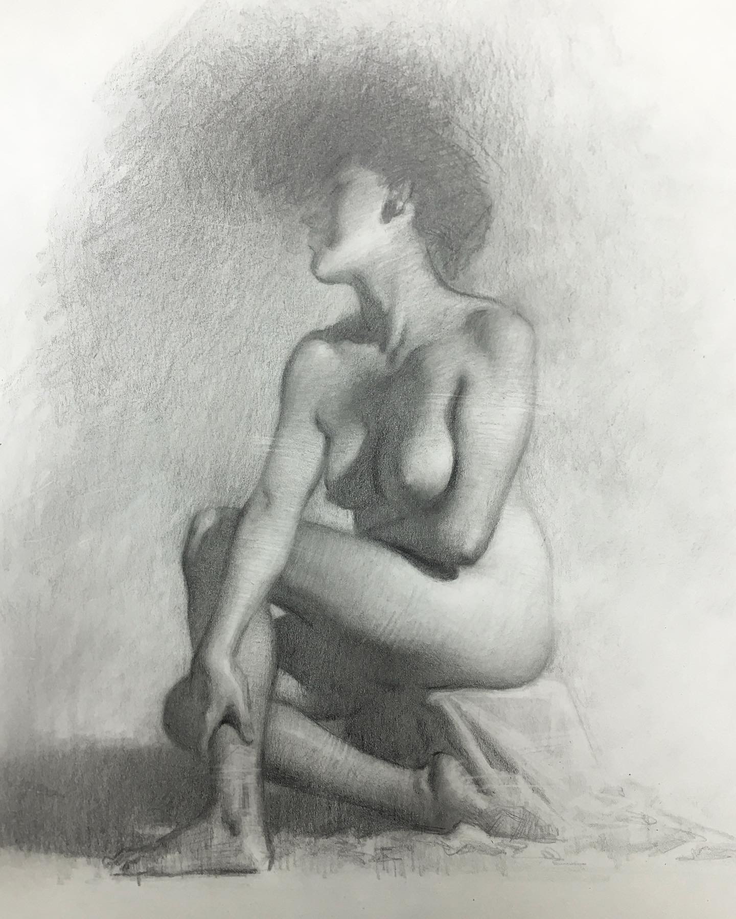 figure drawing example by the instructor