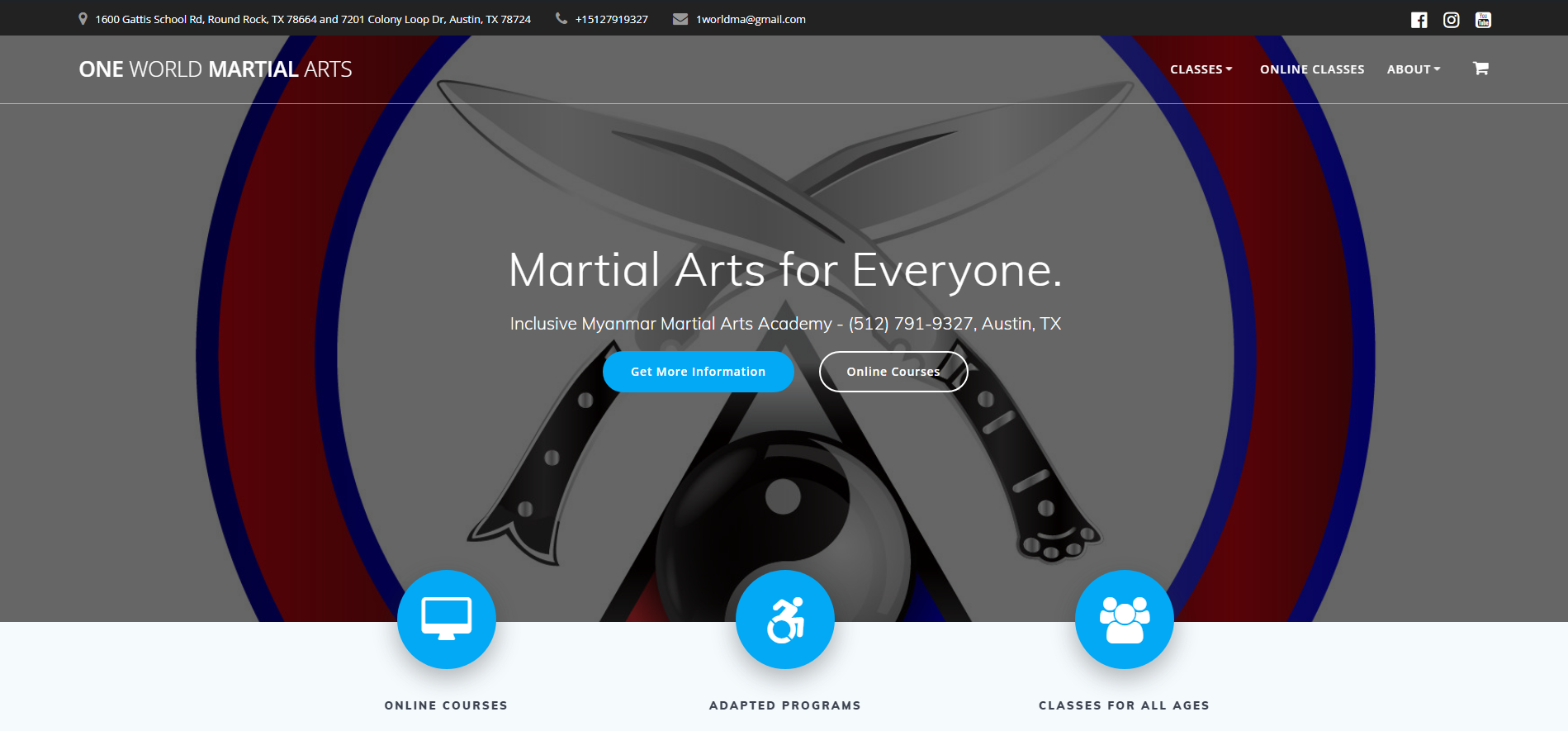 One World Martial Arts Academy Header