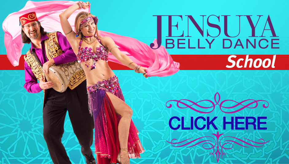 Belly dancer Jensuya & drummer Robert Peak of Jensuya Belly Dance School