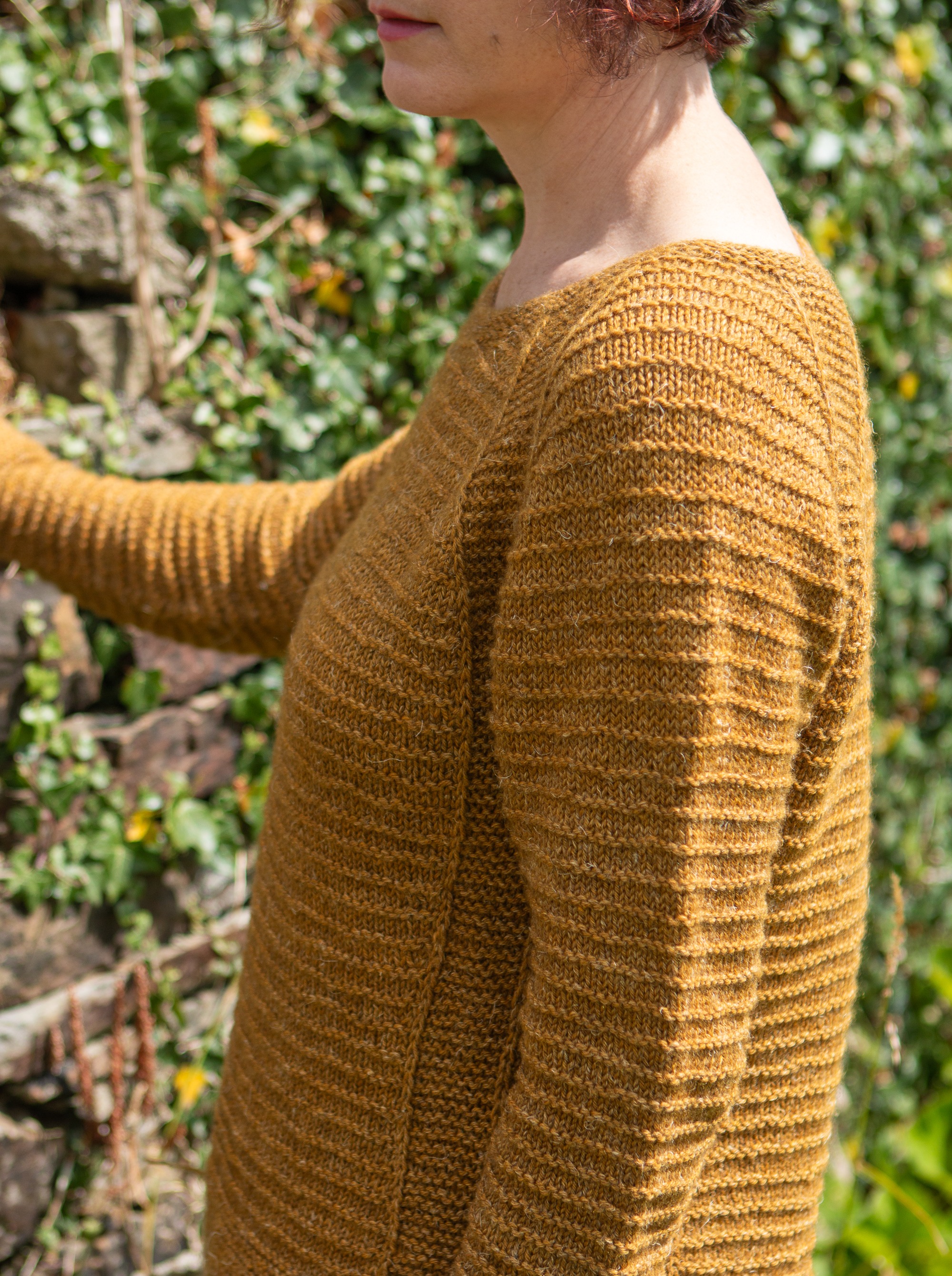 Saoirse sweater from the side.