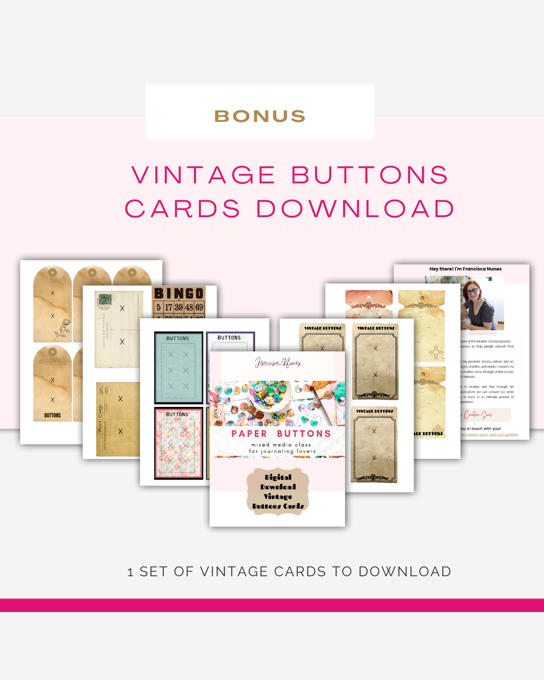 Vintage button cards