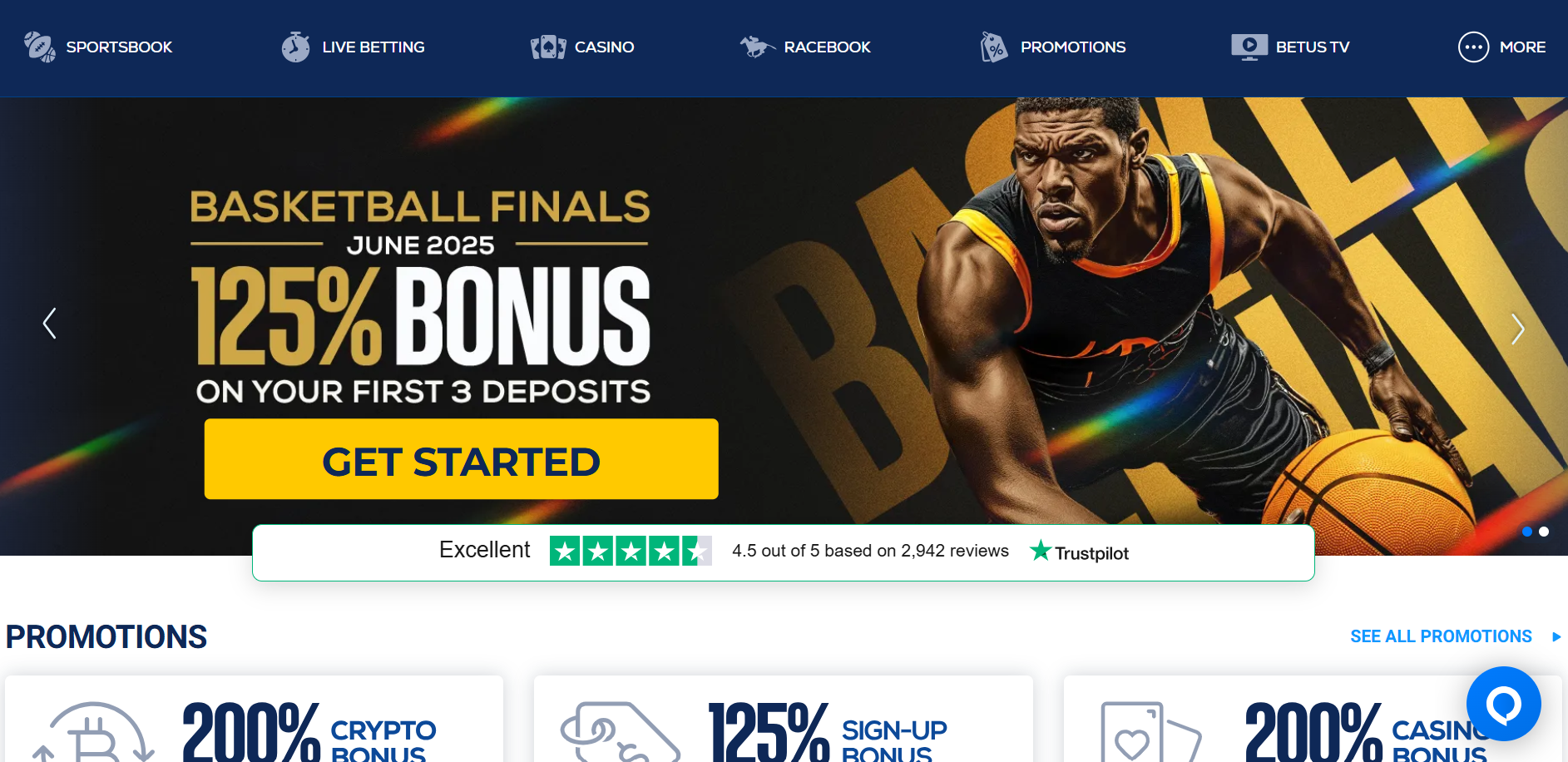 betus login