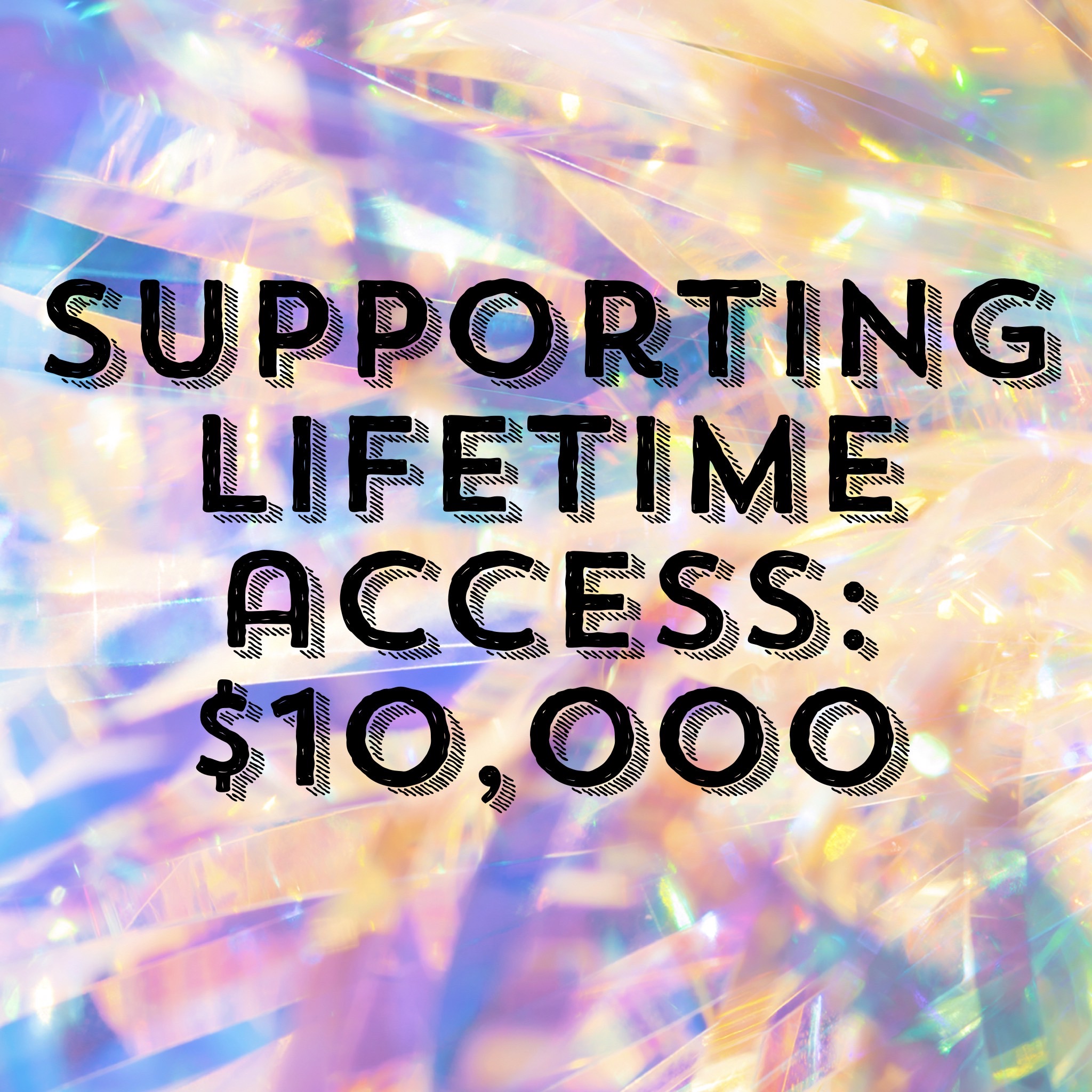Supporting Lifetime Access: $10,000