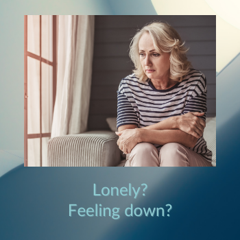 Woman feeling lonely and down