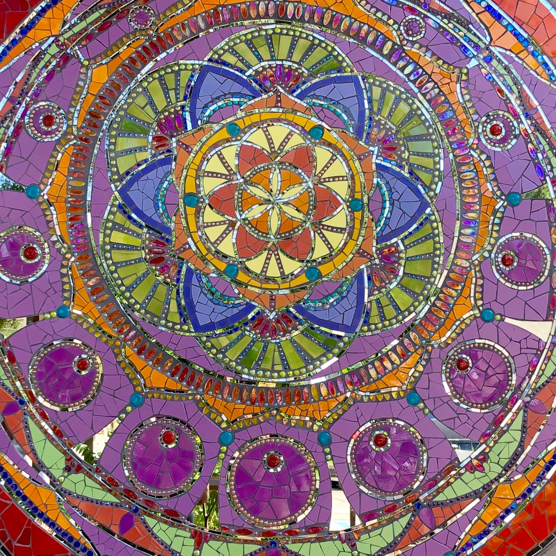 colorful mosaic mural