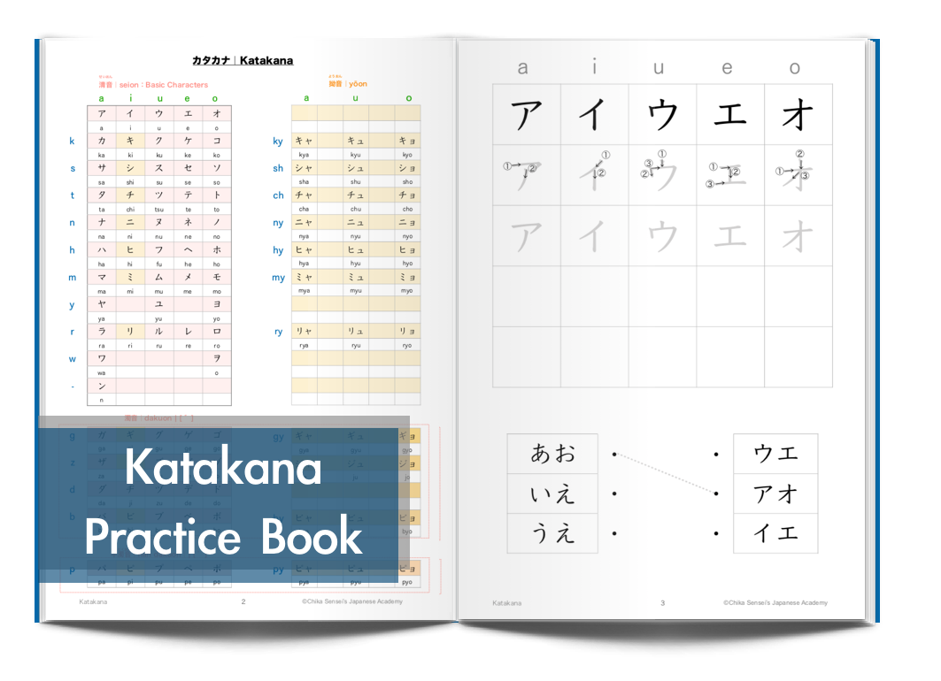Katakana Practice Course | Chika Sensei's Japanese Academy
