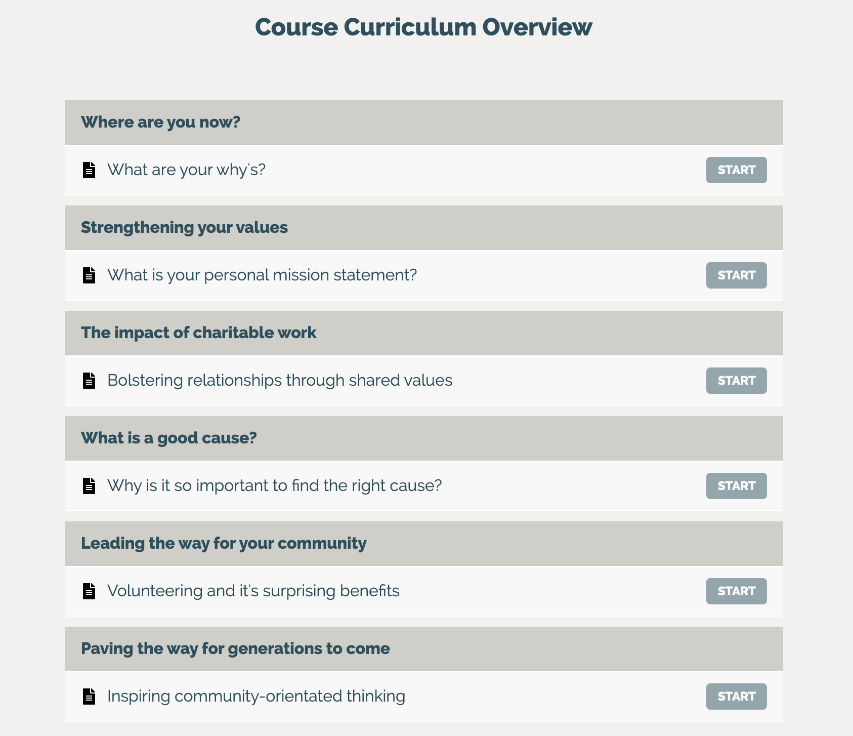 course curriculum