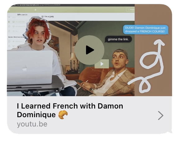 I learned French with Damon Dominique