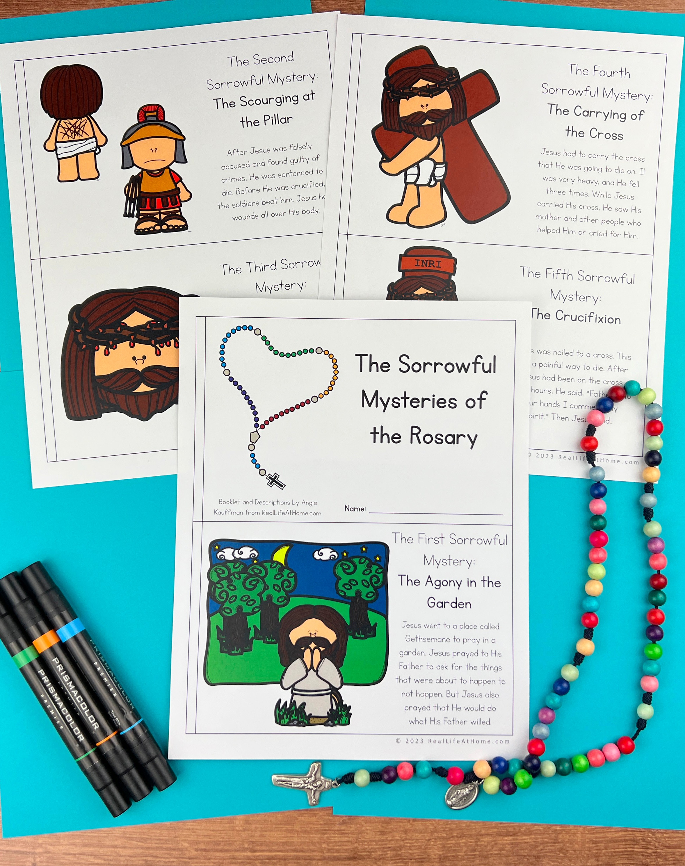 Sorrowful Mysteries of the Rosary Mini Book