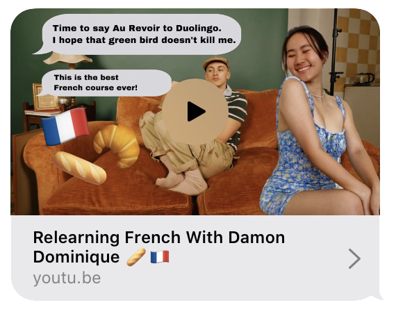 Damon Dominique French Course Testimonial on YOuTube