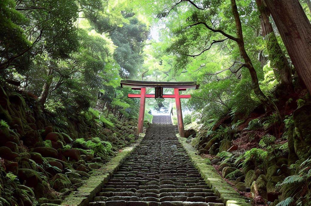 An old Shinto-esque shrine stands with its doorway open, awaiting your entrance....