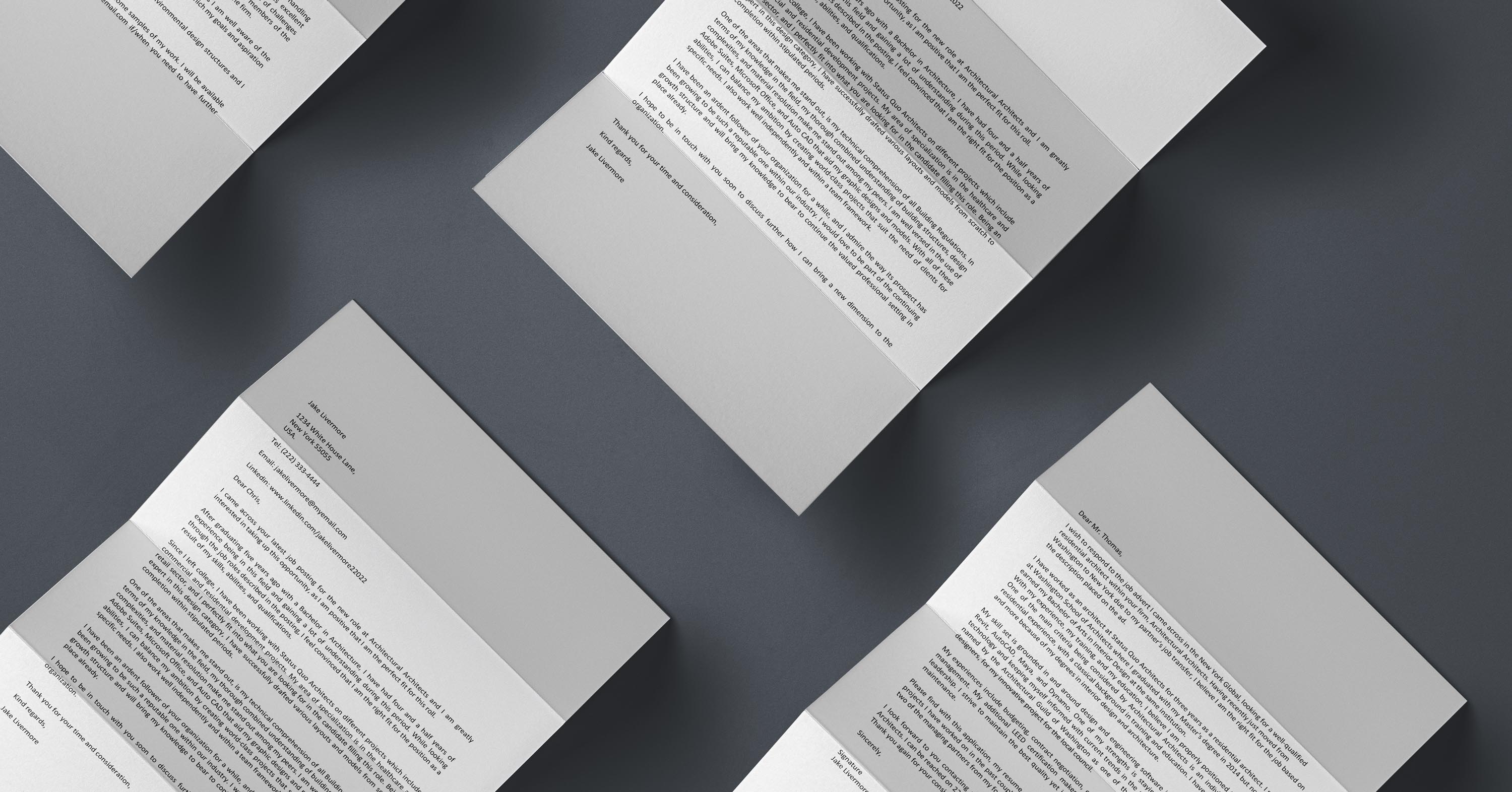 architecture cover letter templates