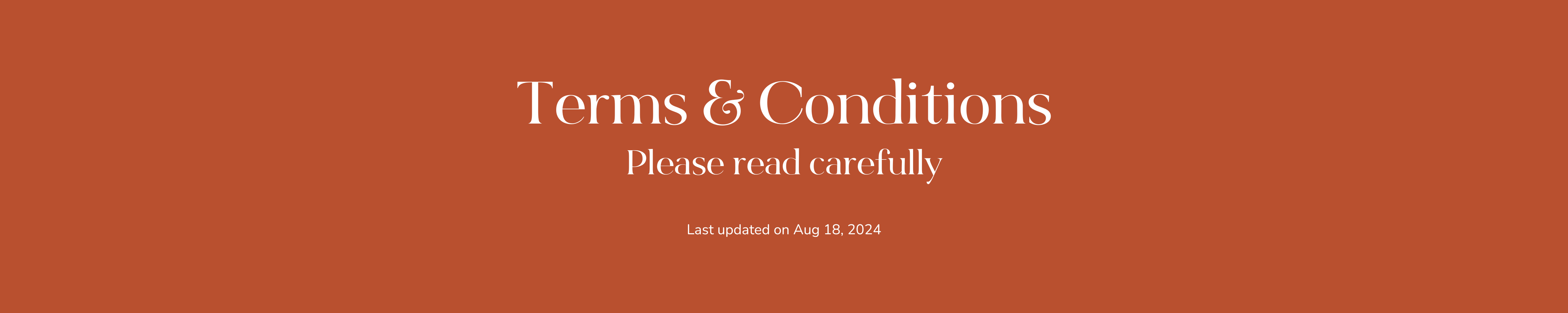 Terms and Conditions, please read carefully - the text on orange rectangle