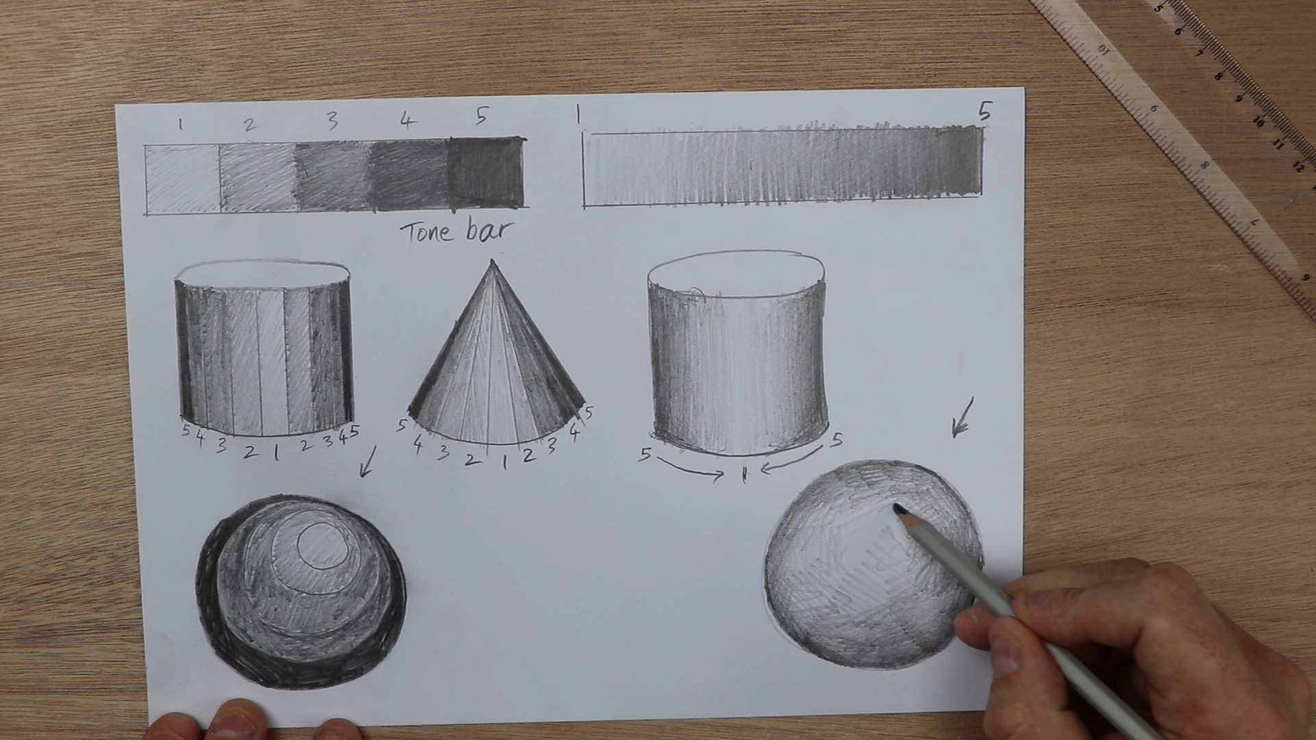 easy pencil shading drawings for kids