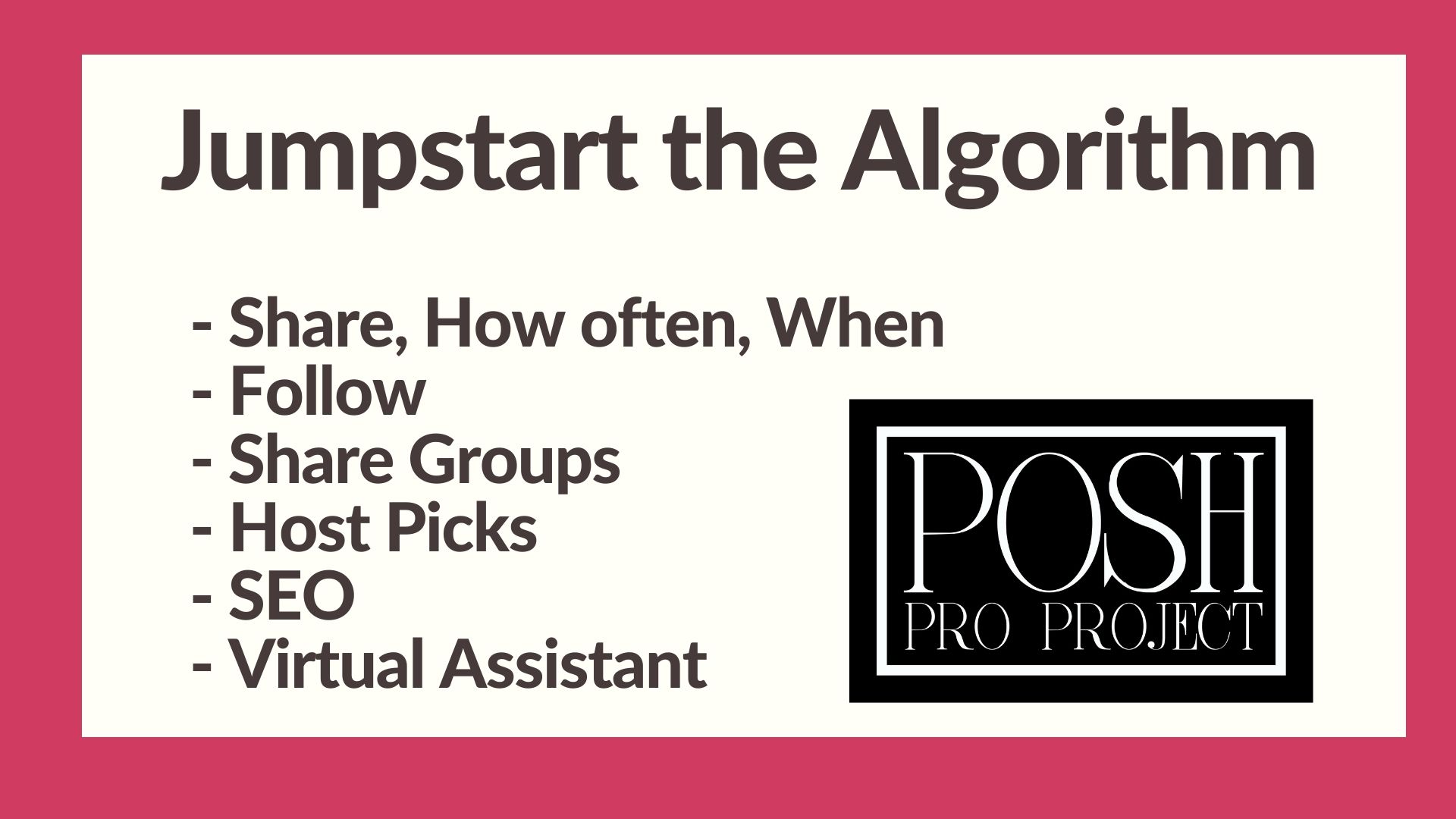 Jumpstart the Algorithm checklist