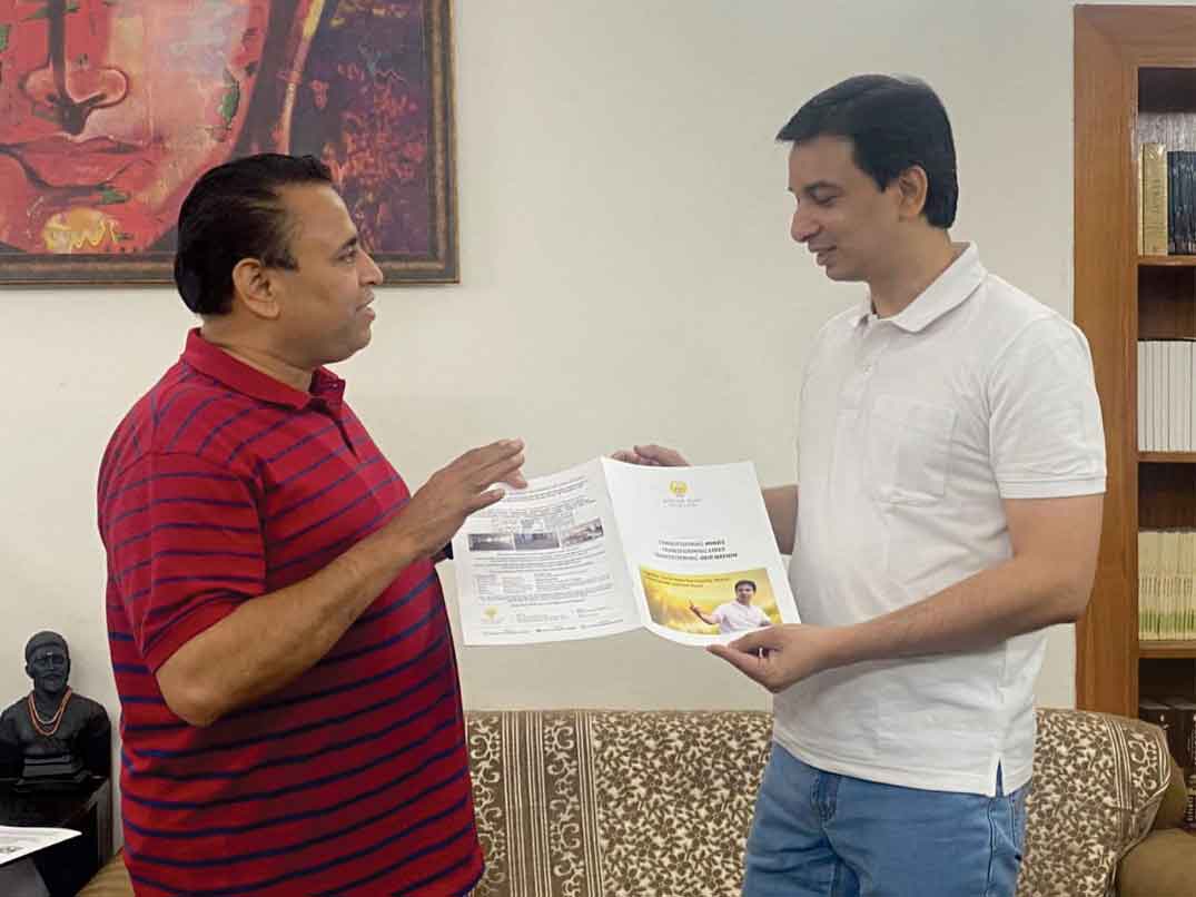 Acharya Upendra Ji with Shri Sunil Deodhar