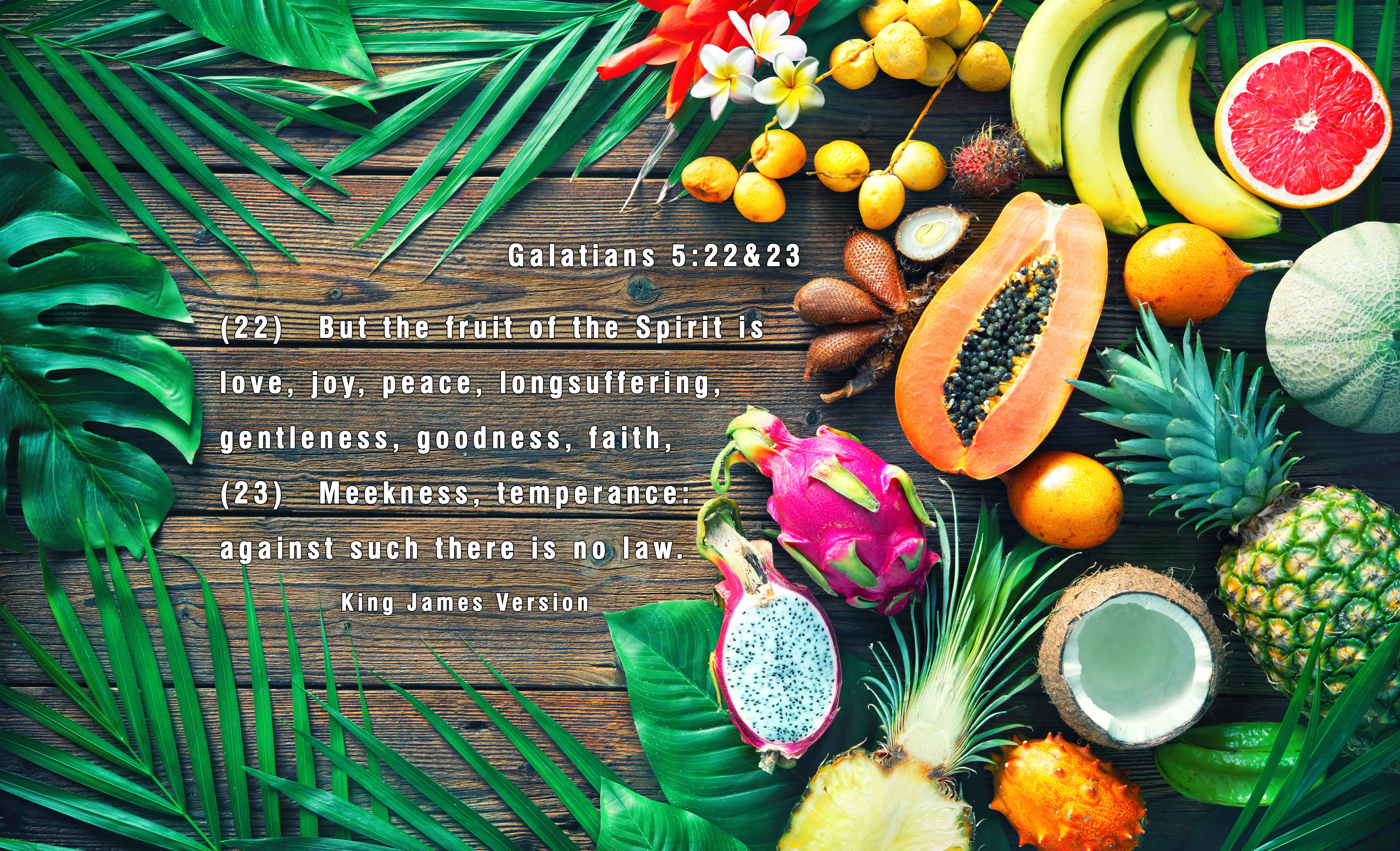 The 9 Fruit of the Spirit.