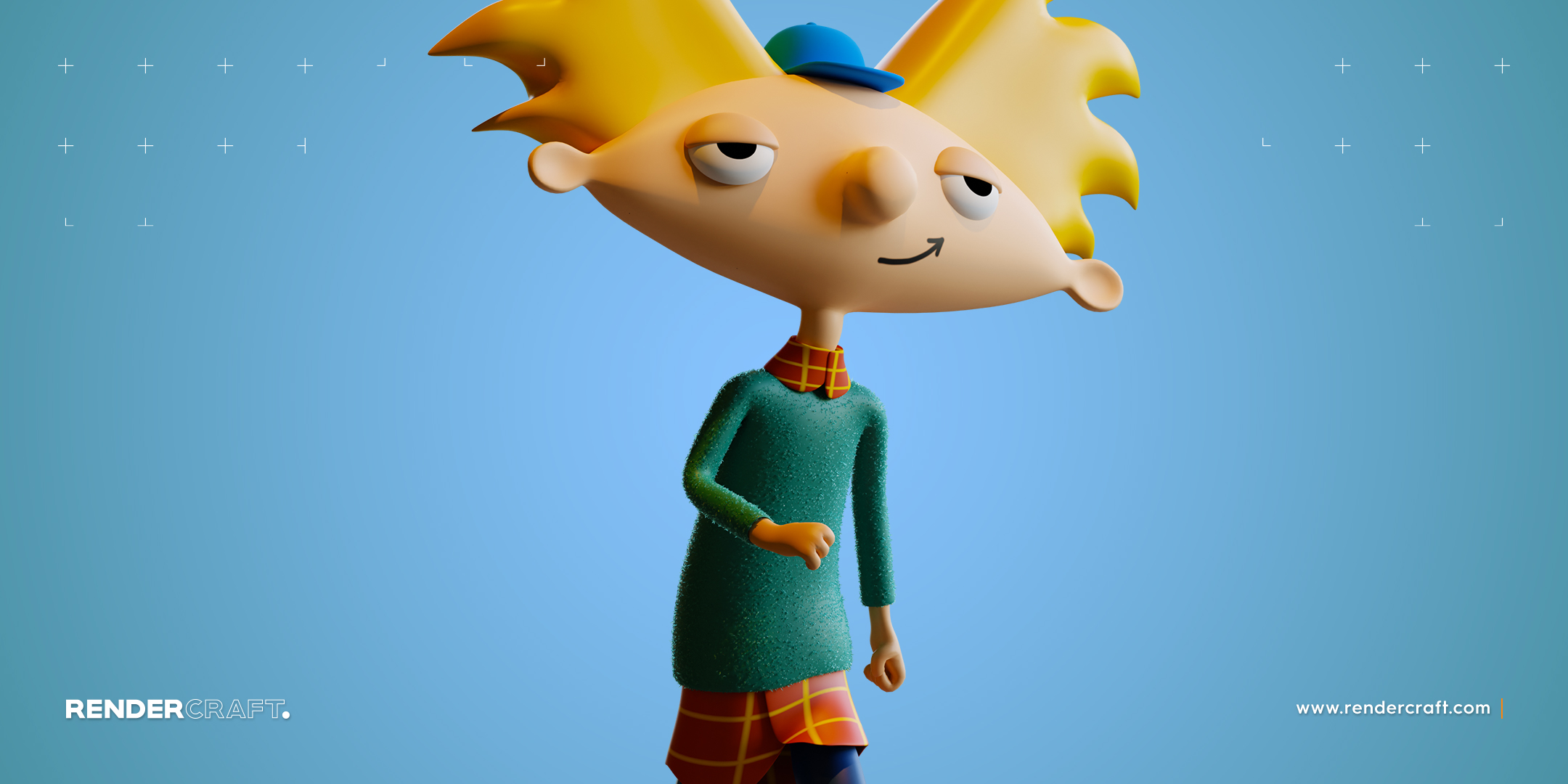 Create 3D Arnold Character From TV Show Blender Academy Course
