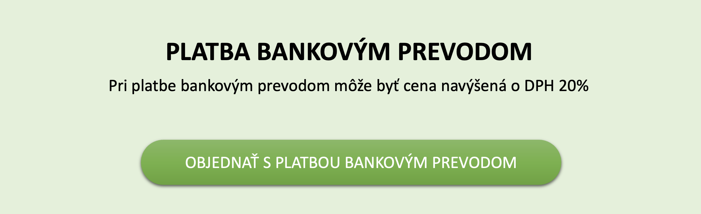 Platba bankovým prevodom