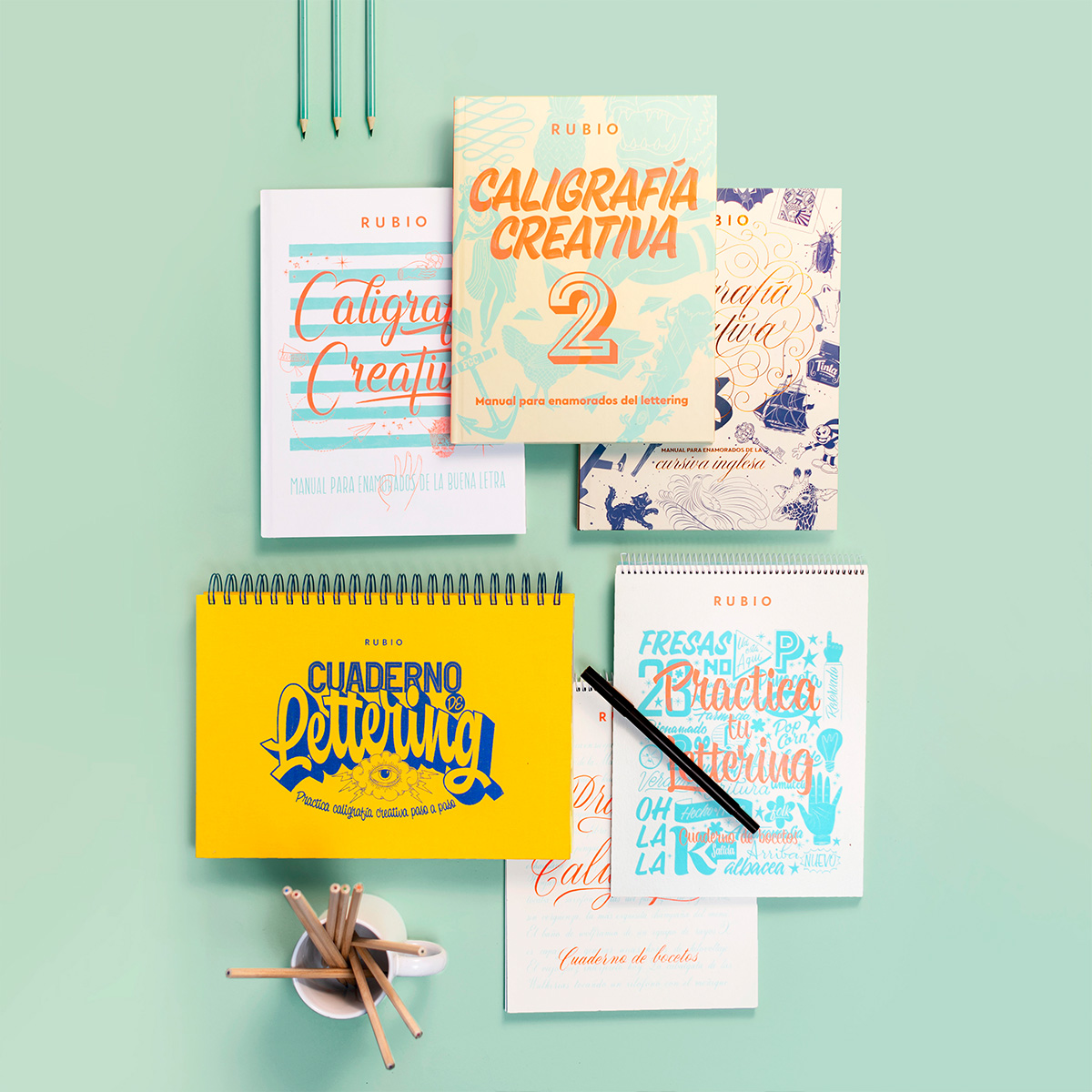 RUBIO Lettering Aprende y mejora tu lettering con libros, cuadernos y  curso online