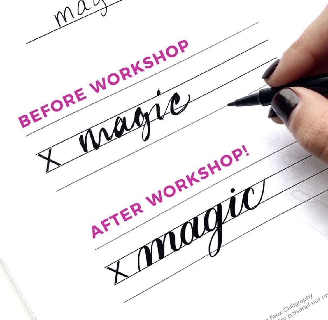 happy ever crafter faux calligraphy tutorial