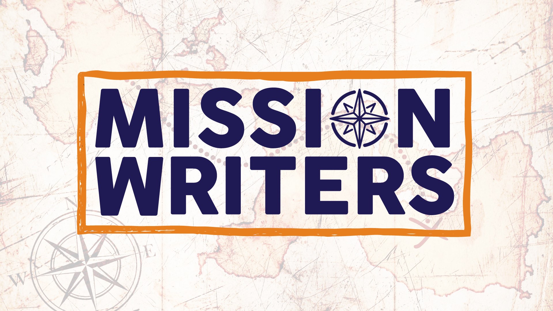 Mission Writers logo with map