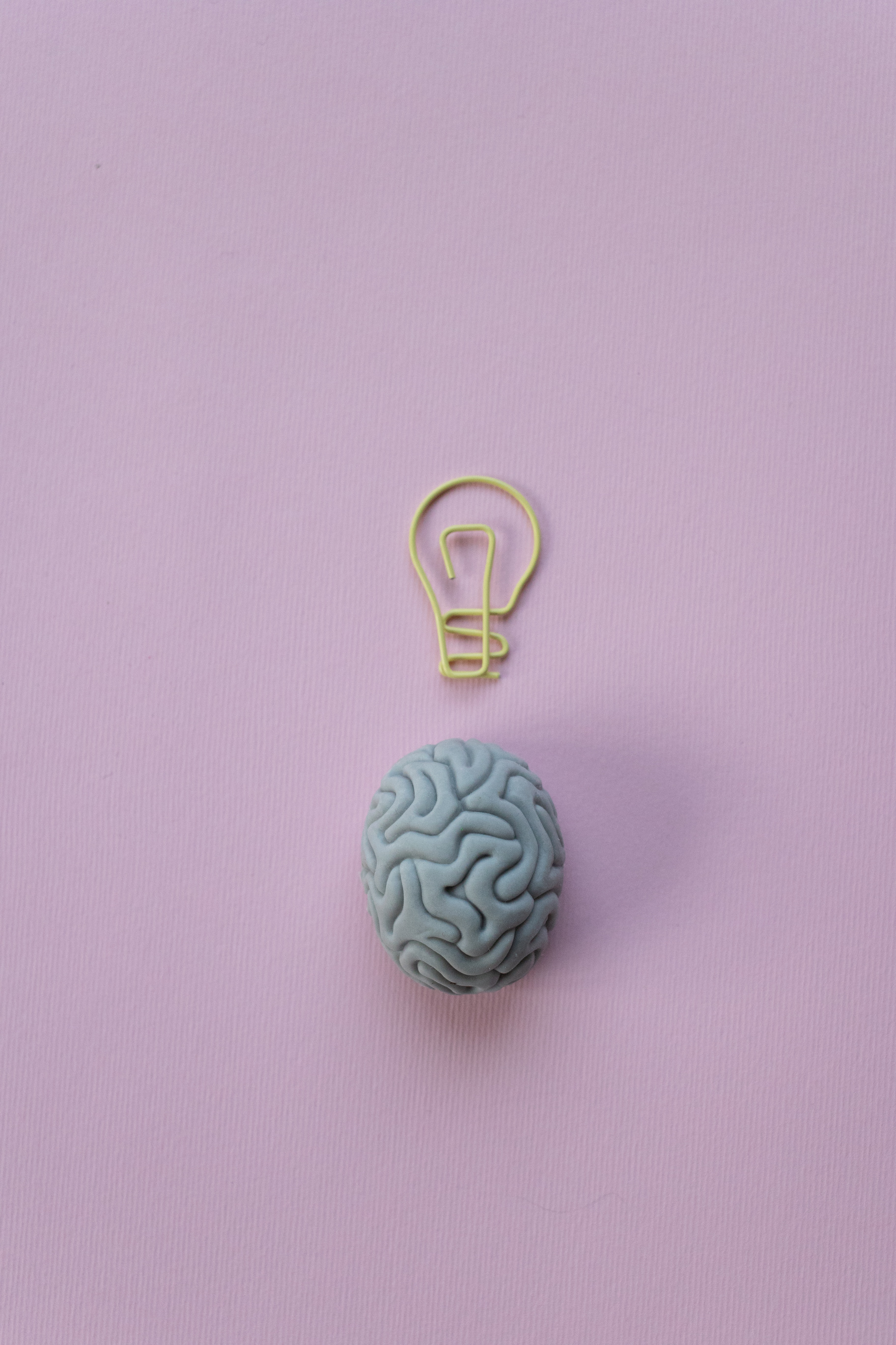 Photo of brain with lightbulb above