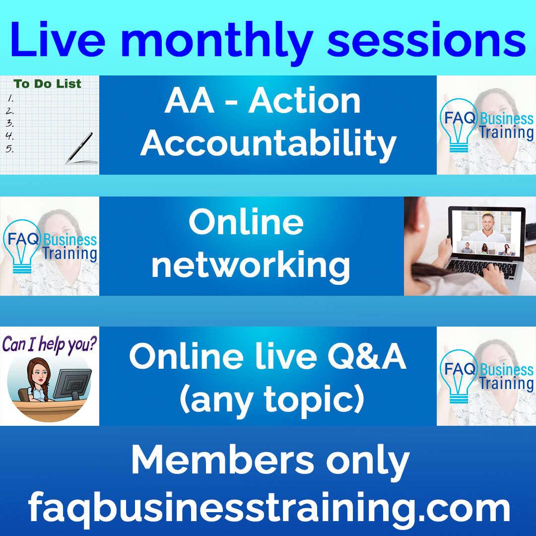 FAQBT business growth membership live monthly sessions