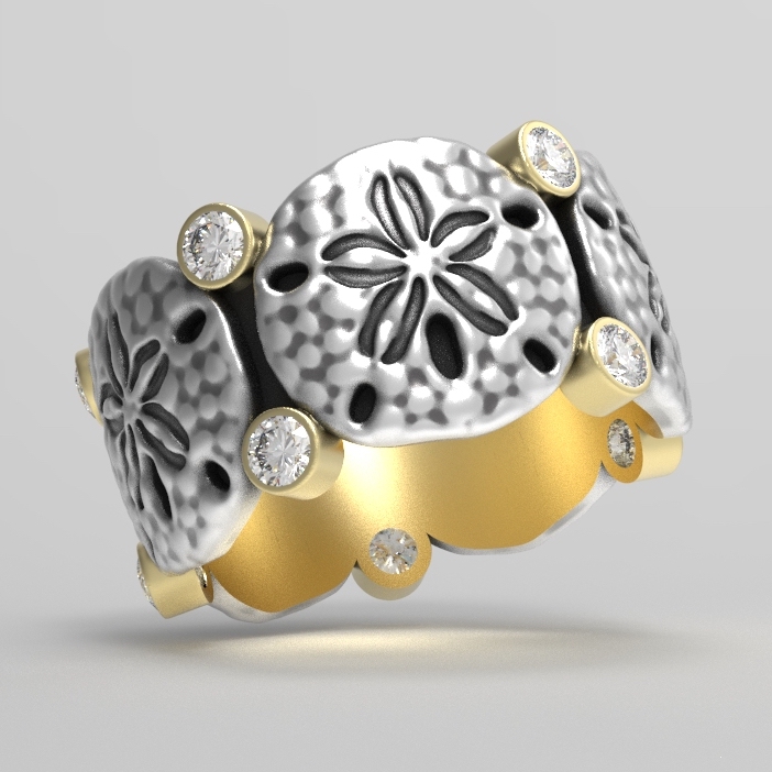 Sand Dollar Eternity Ring