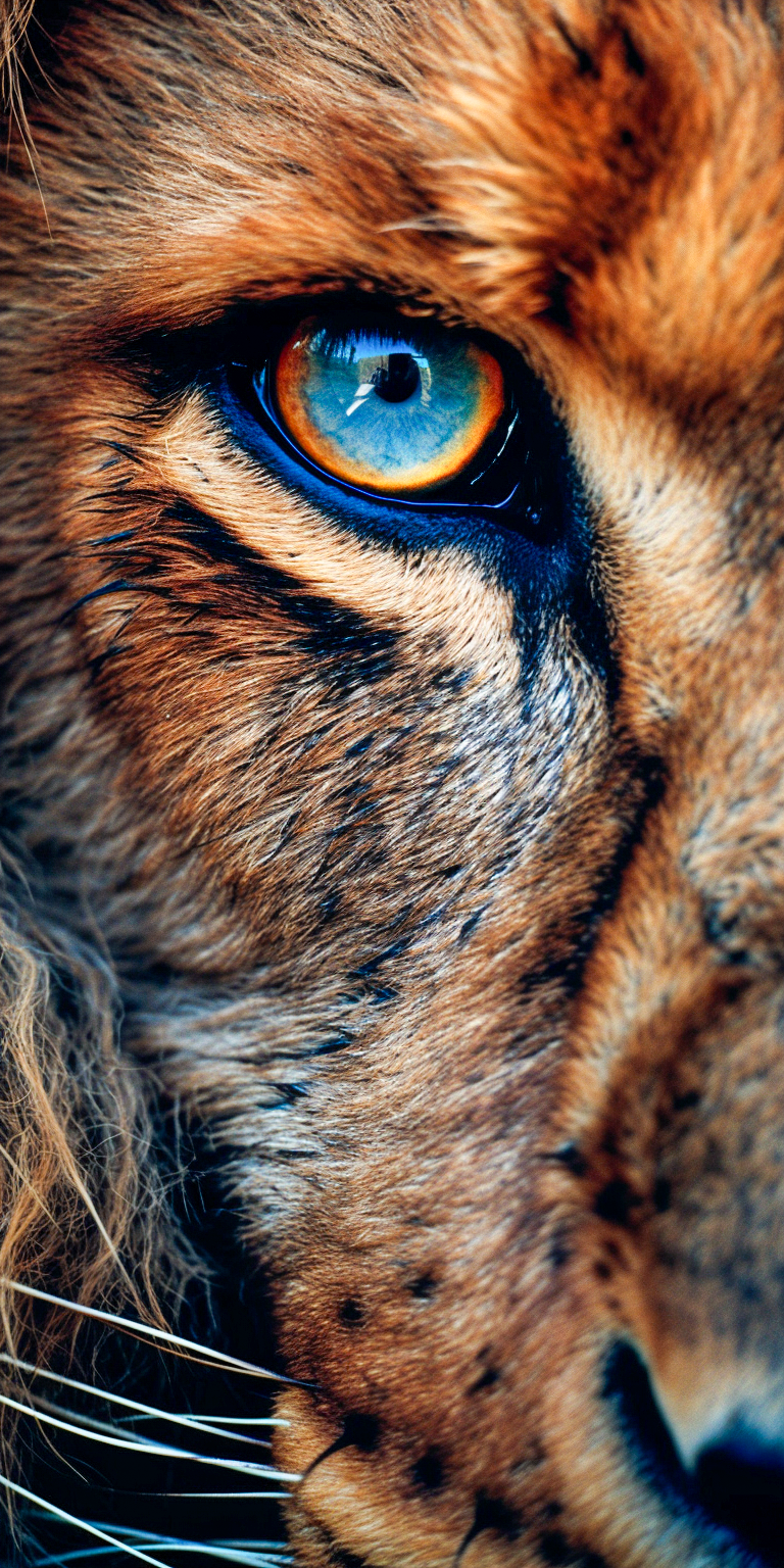 Midjourneyで生成されたライオンの画像です