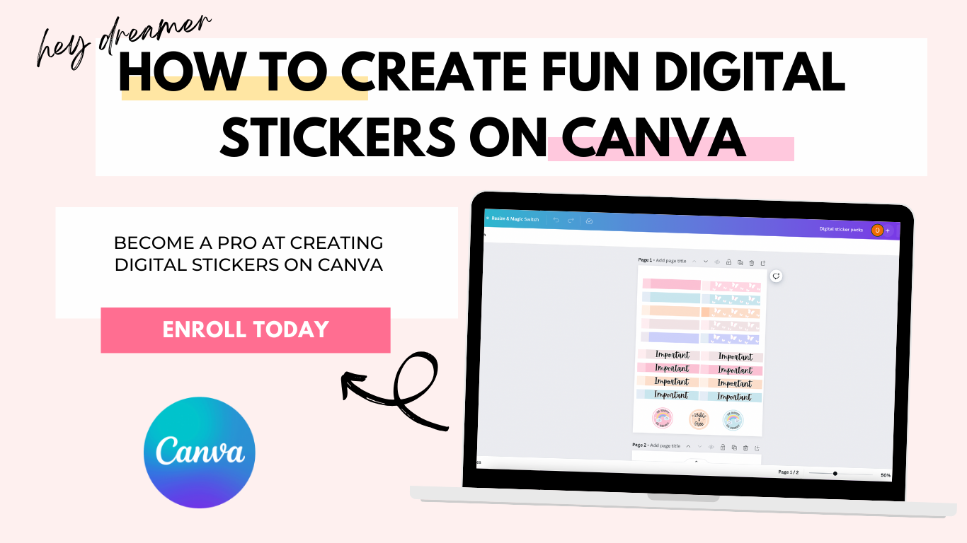 How to create fun digital stickers on canva main image