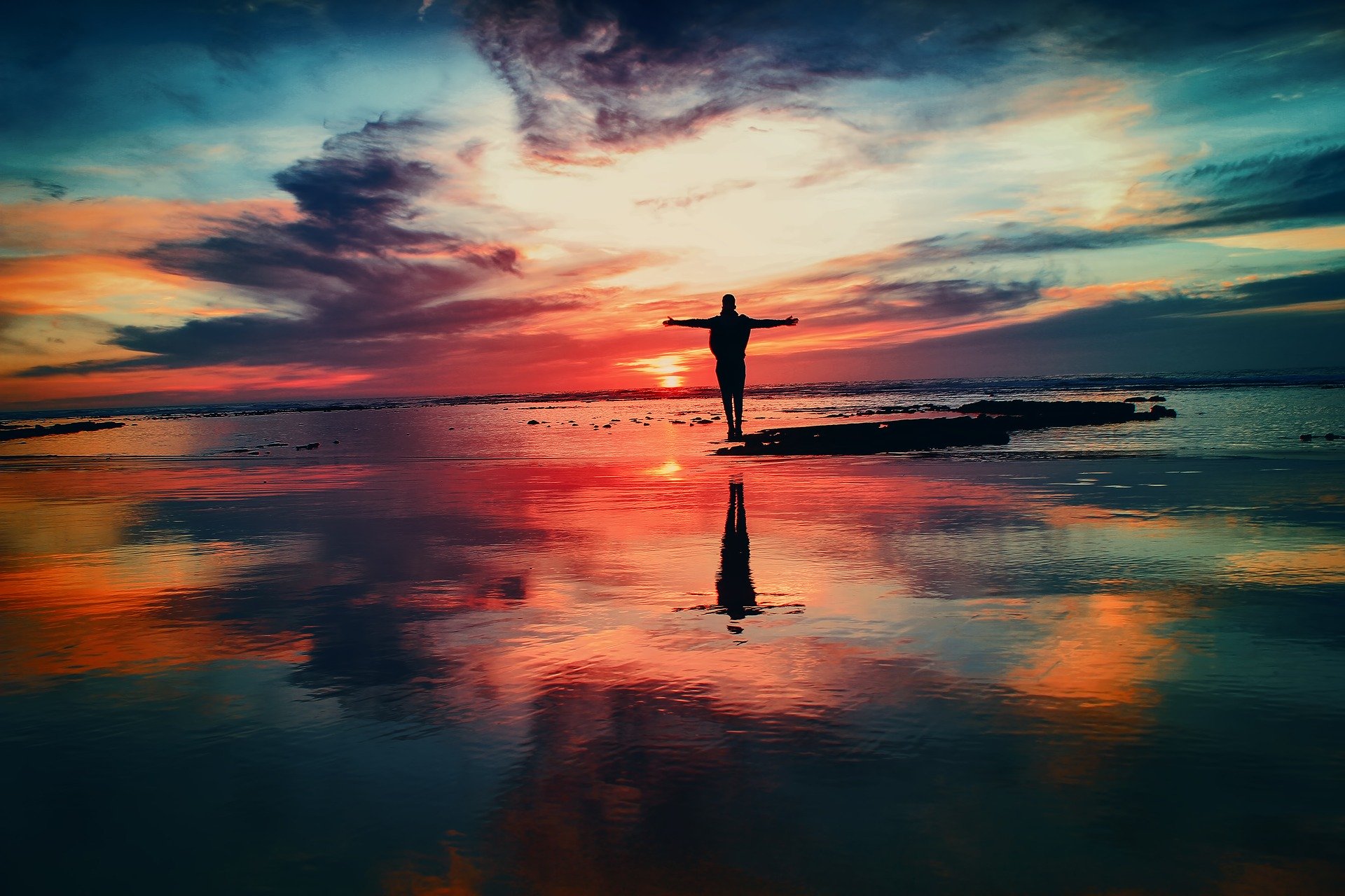 person and ocean