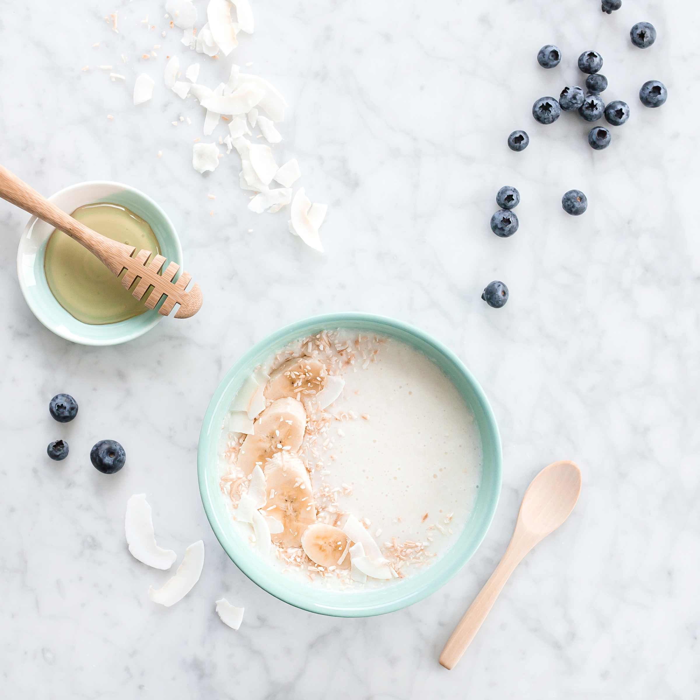 Bowl with yogurt and honey