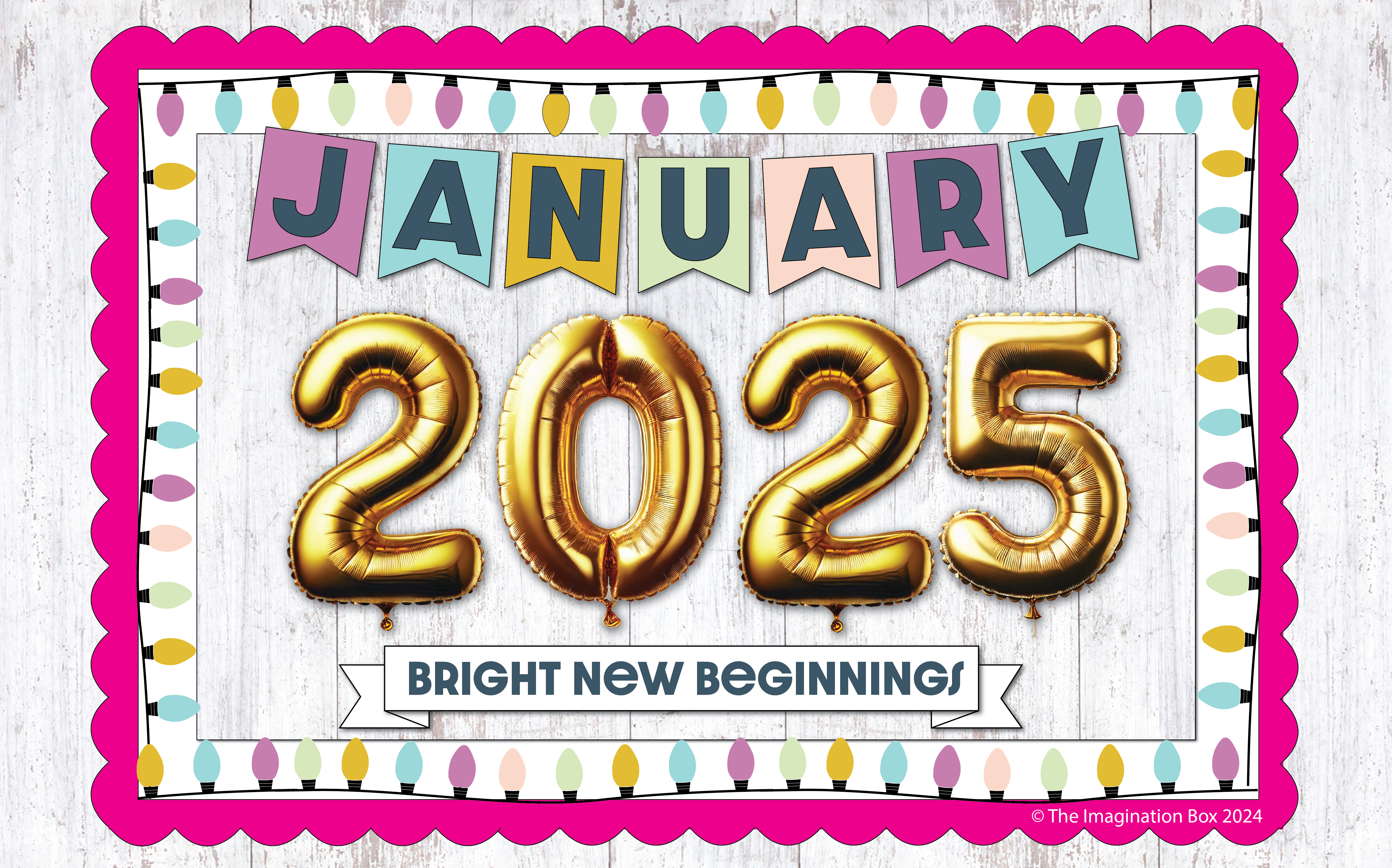 January 2025 bulletin board kit image