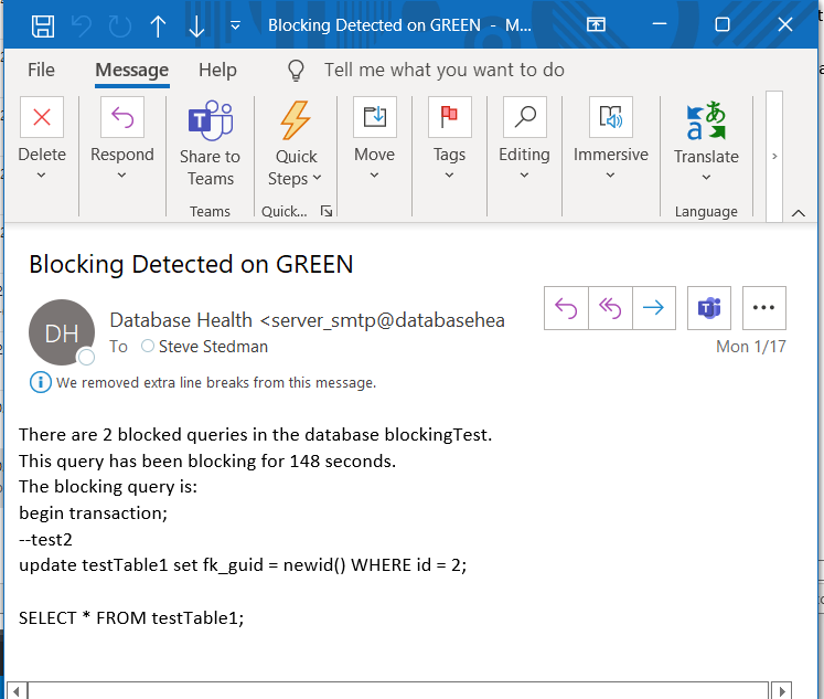 Track Blocking Queries