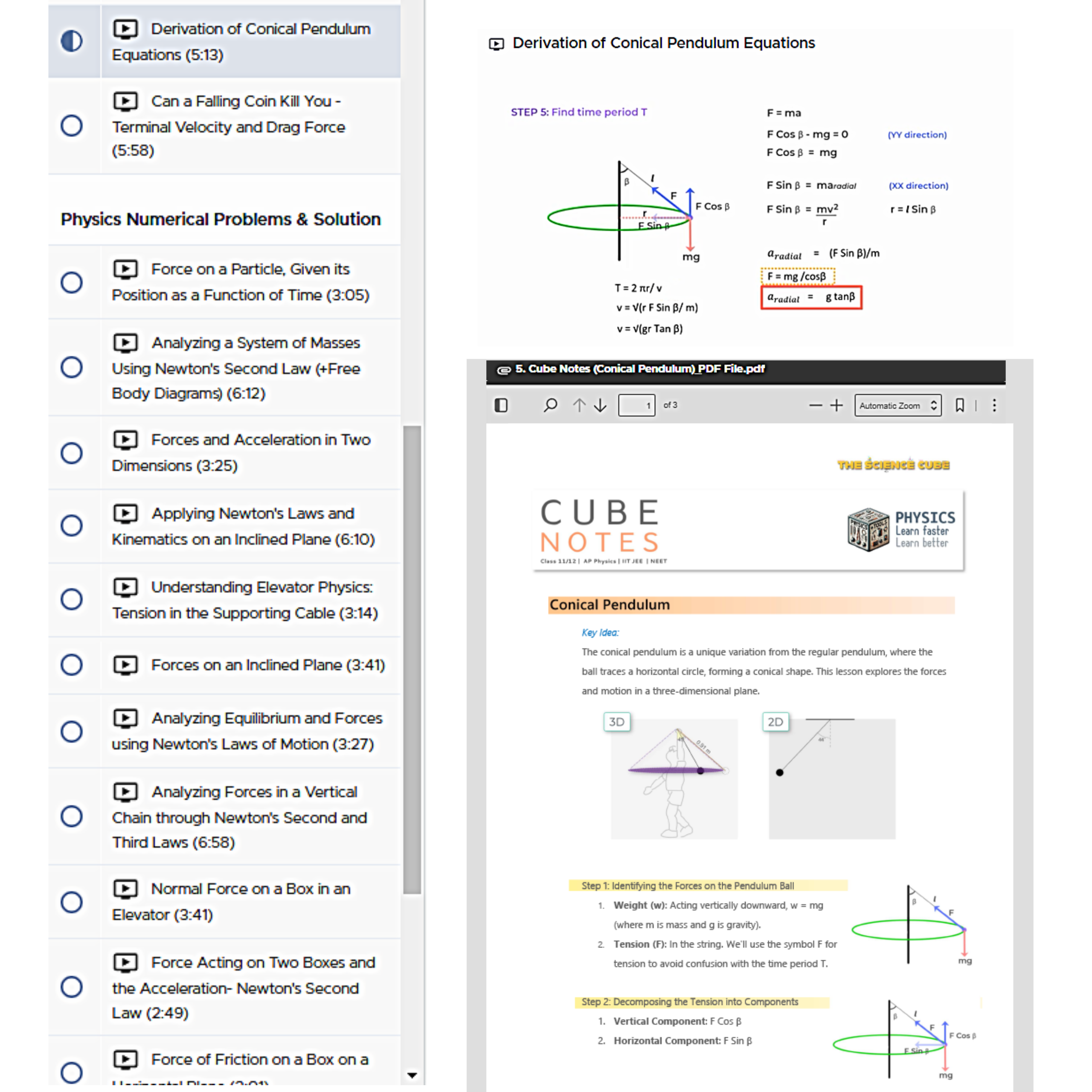 Clickable graphic to The Science Cubes e-courses and PDF resources