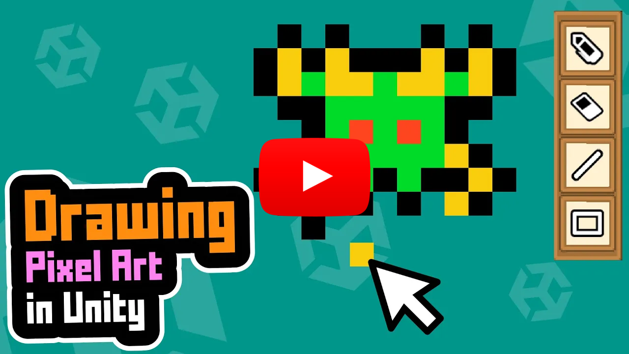 Drawing Pixel Art in Unity Project Template Explanation video