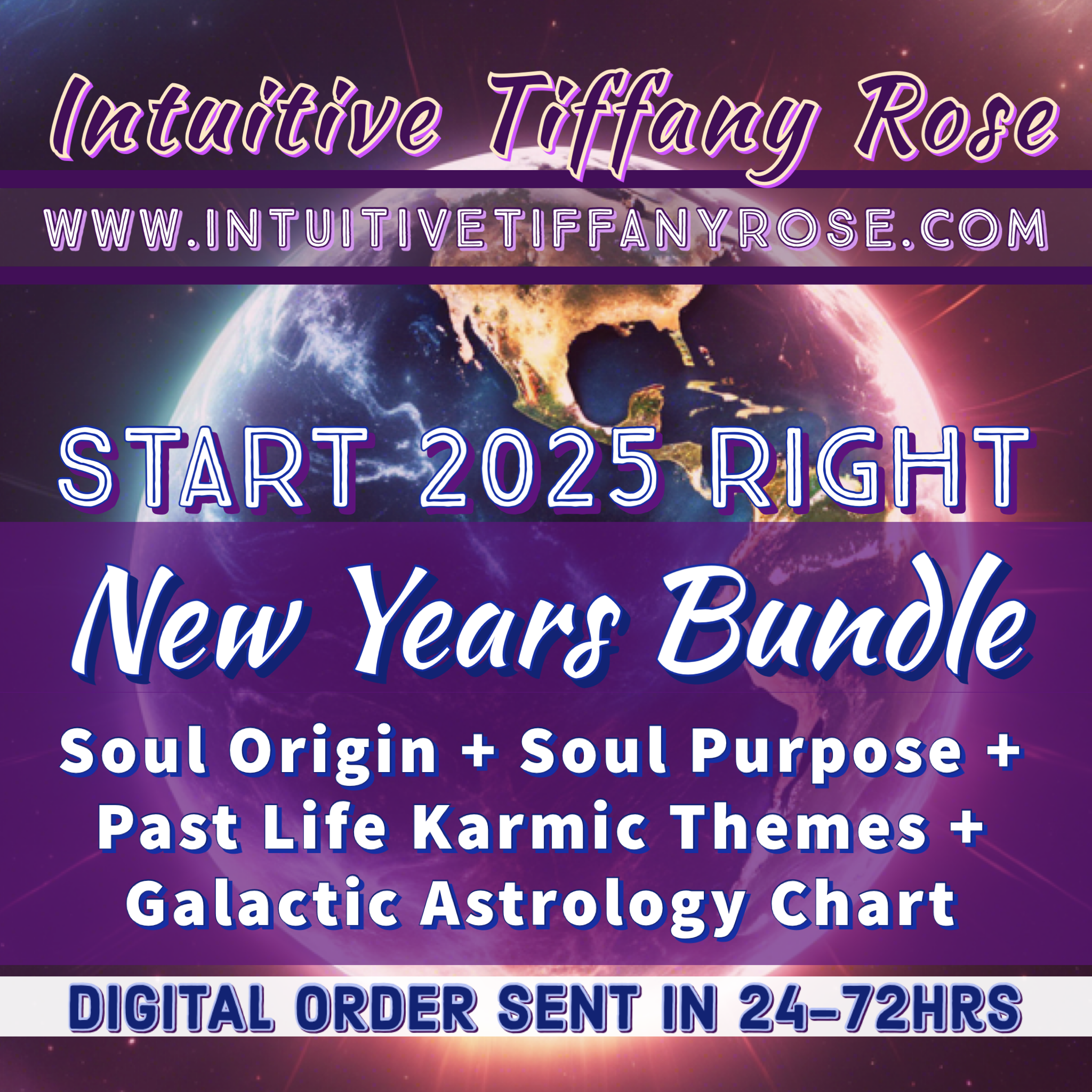 NEW YEARS Starseed Bundle - Soul Origin, Life Purpose, Past Life Karmic Themes, + Galactic Astrology Chart, Starseeds, Digital 24-72HR. Intuitive Tiffany Rose.