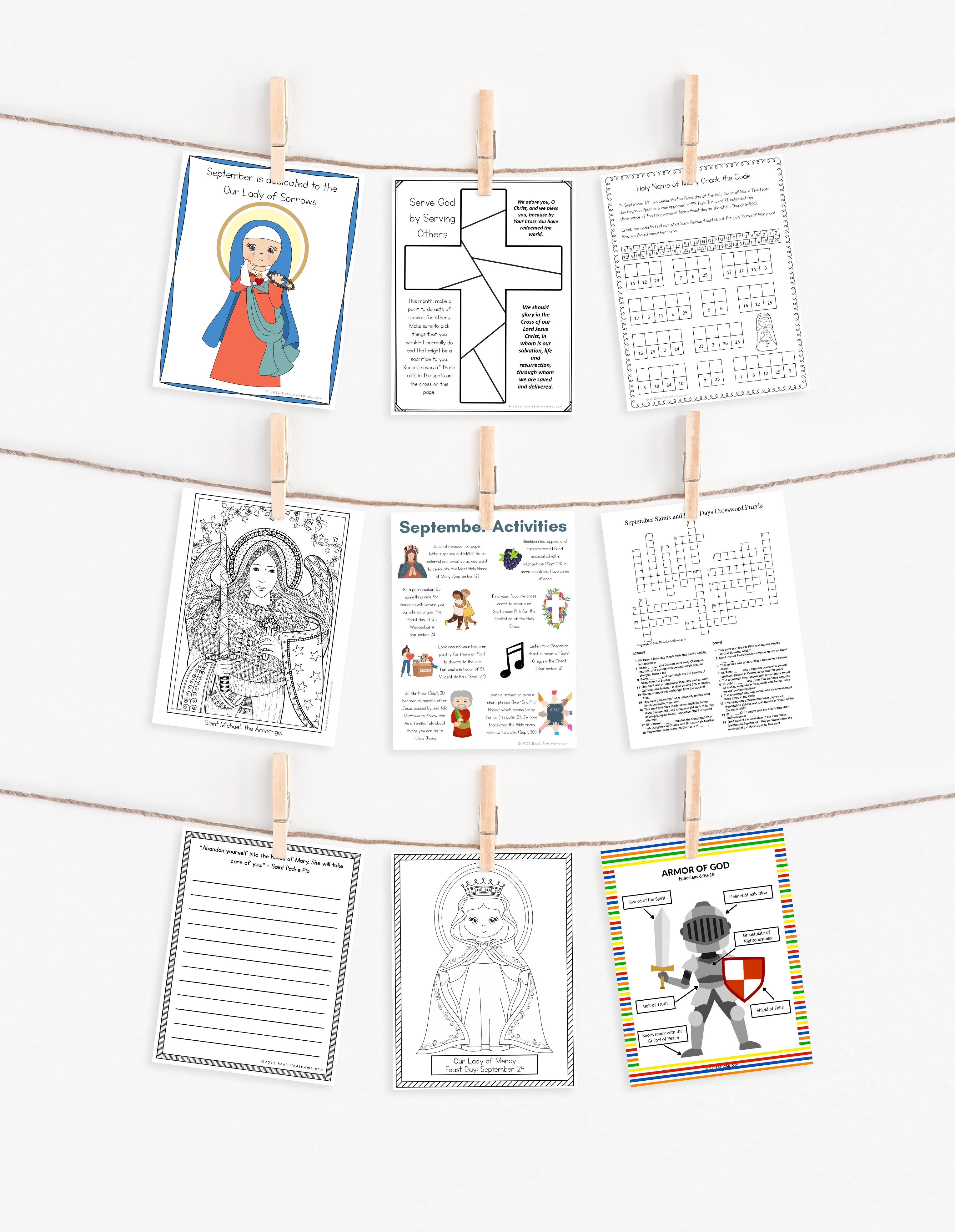 Catholic Icing Monthly Pack Kids Printables